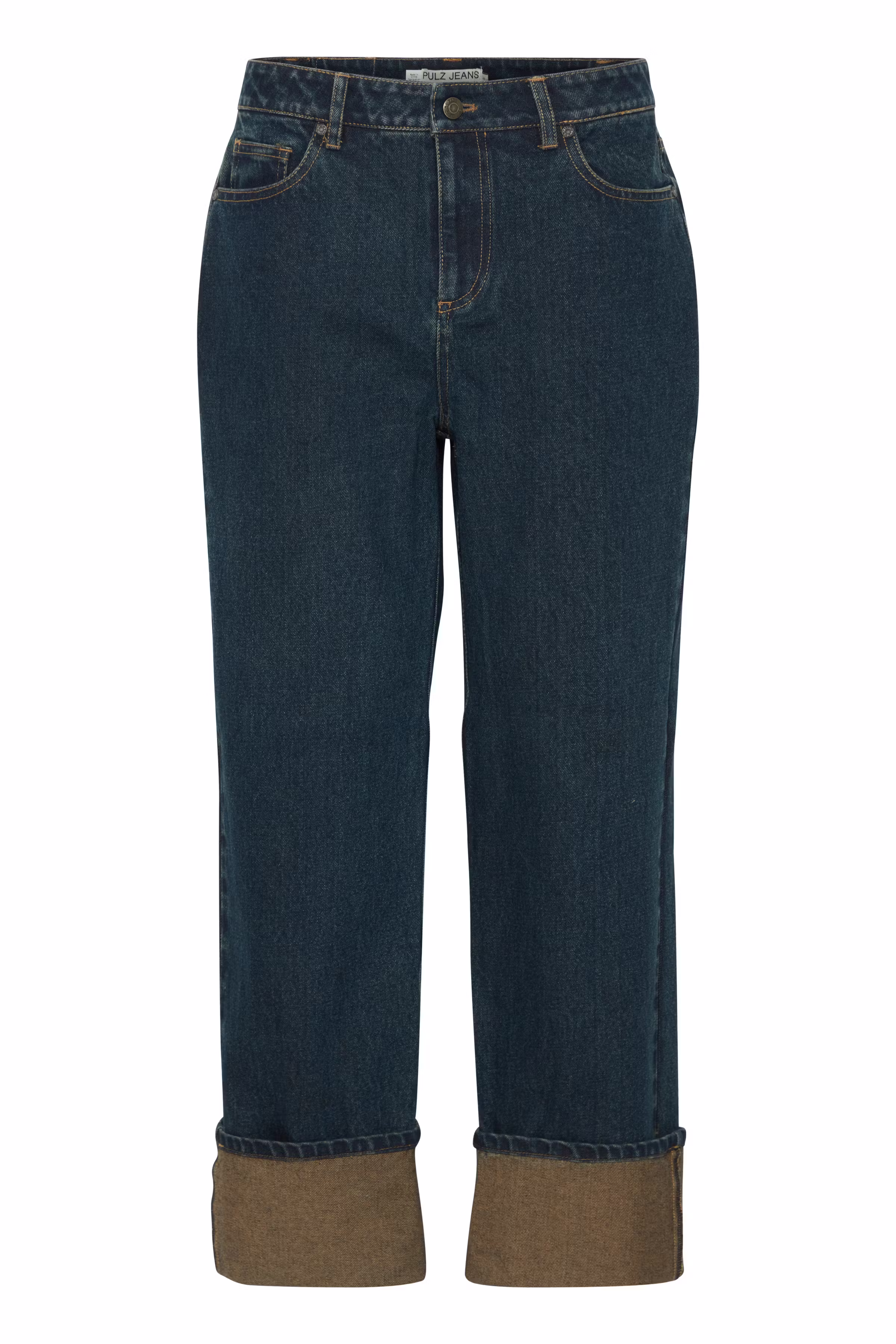 PZRINA UHW Jeans Wide Leg Turn up Leg PACK FRONT 50208585-202124