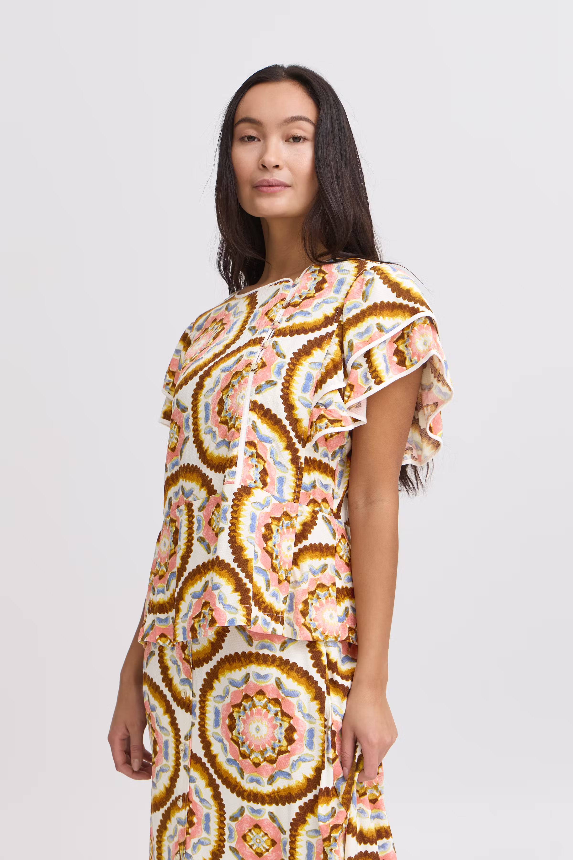 IRLILJE Blouse with short sleeve LOOKBOOK FRONT 20122644-130905