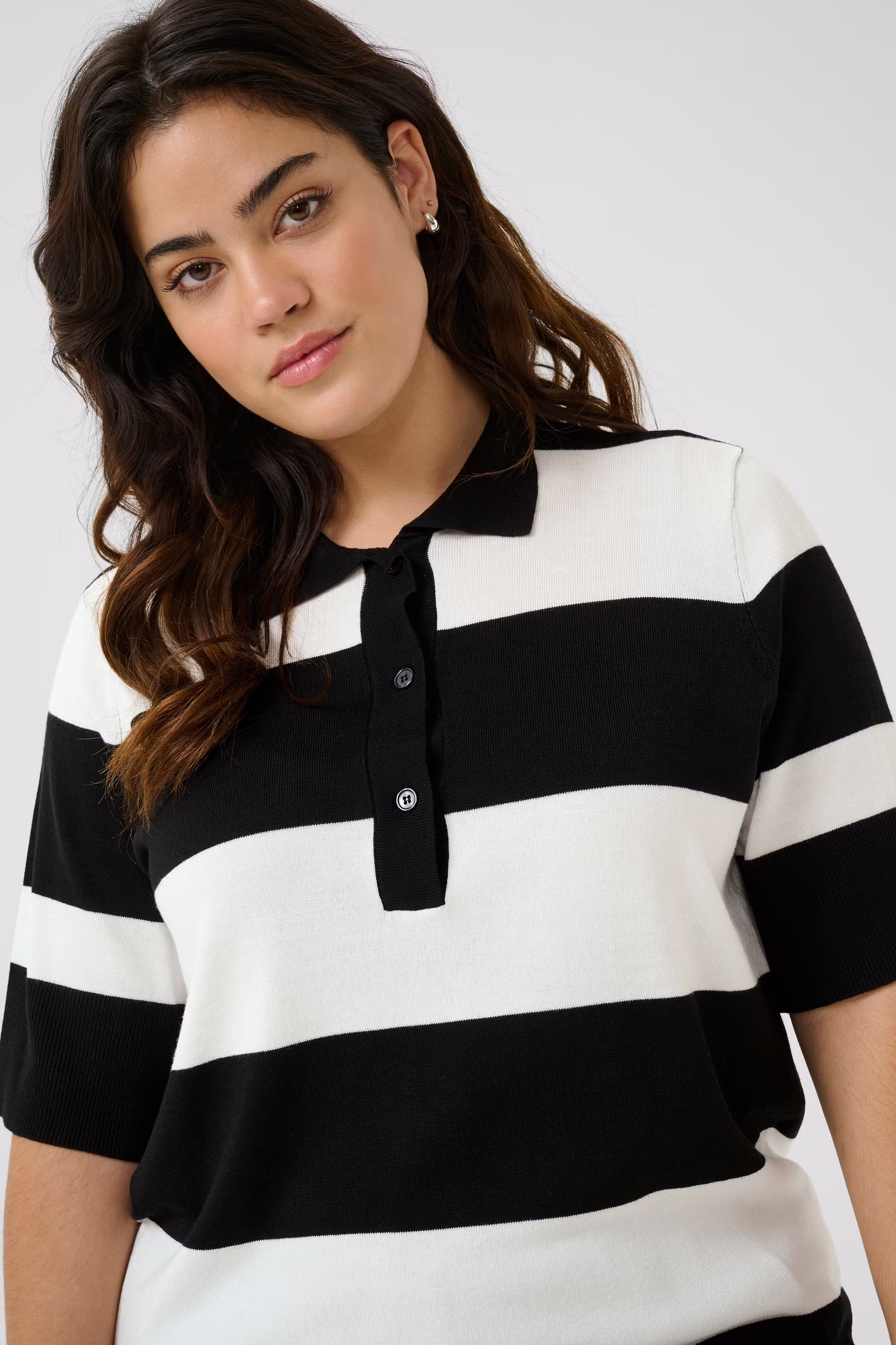 KClizzy Stribet Poloshirt LOOKBOOK DETAIL 10583275-107437