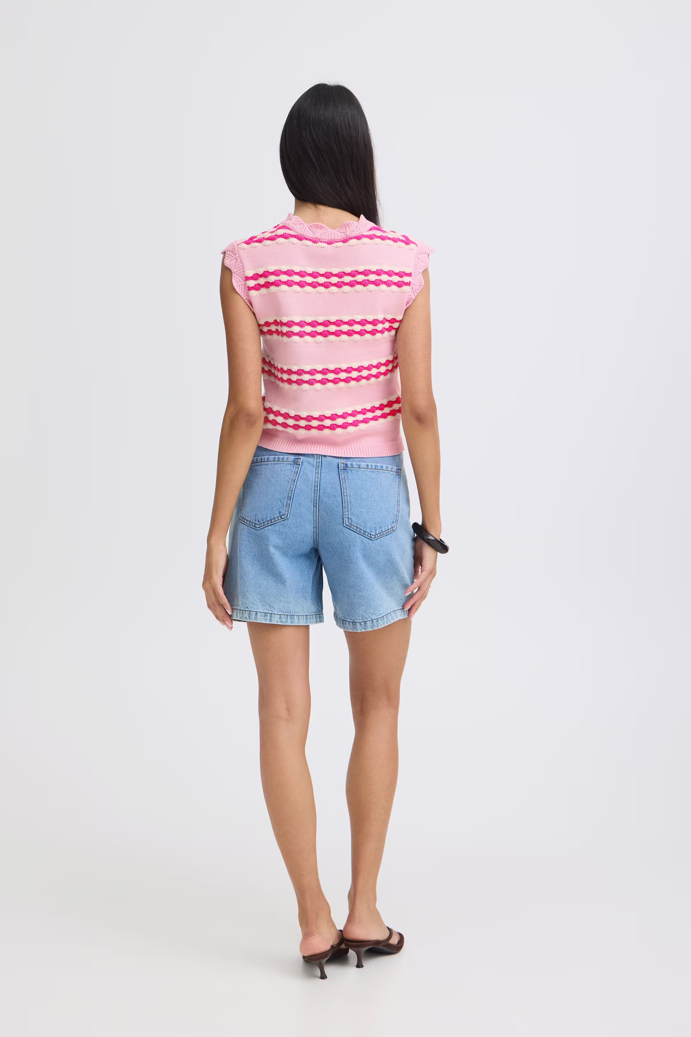BYOSANRA Strikket vest LOOKBOOK BACK 20818954-900008209