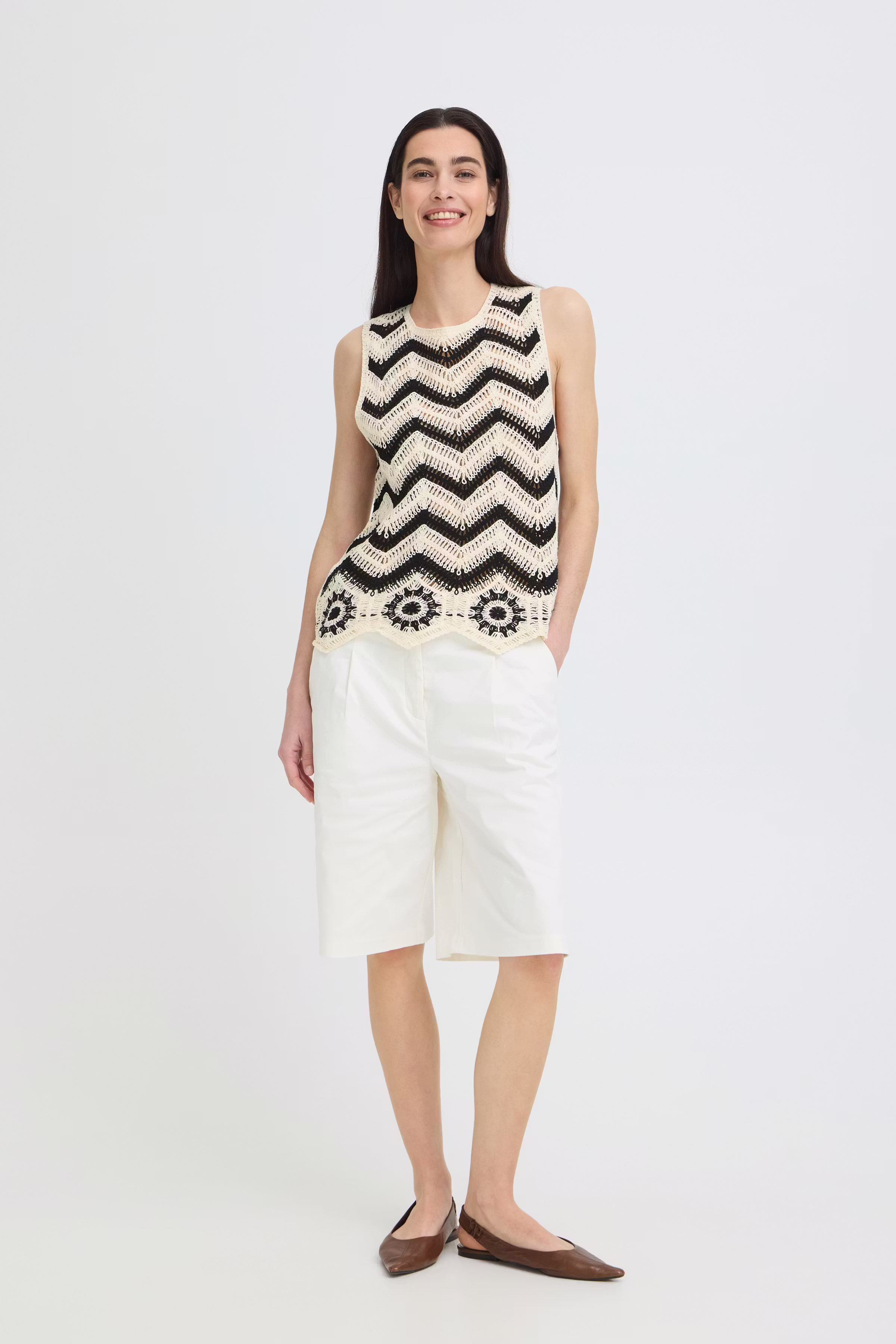 BYOESRA Strikket vest LOOKBOOK FRONT 20818942-900008122