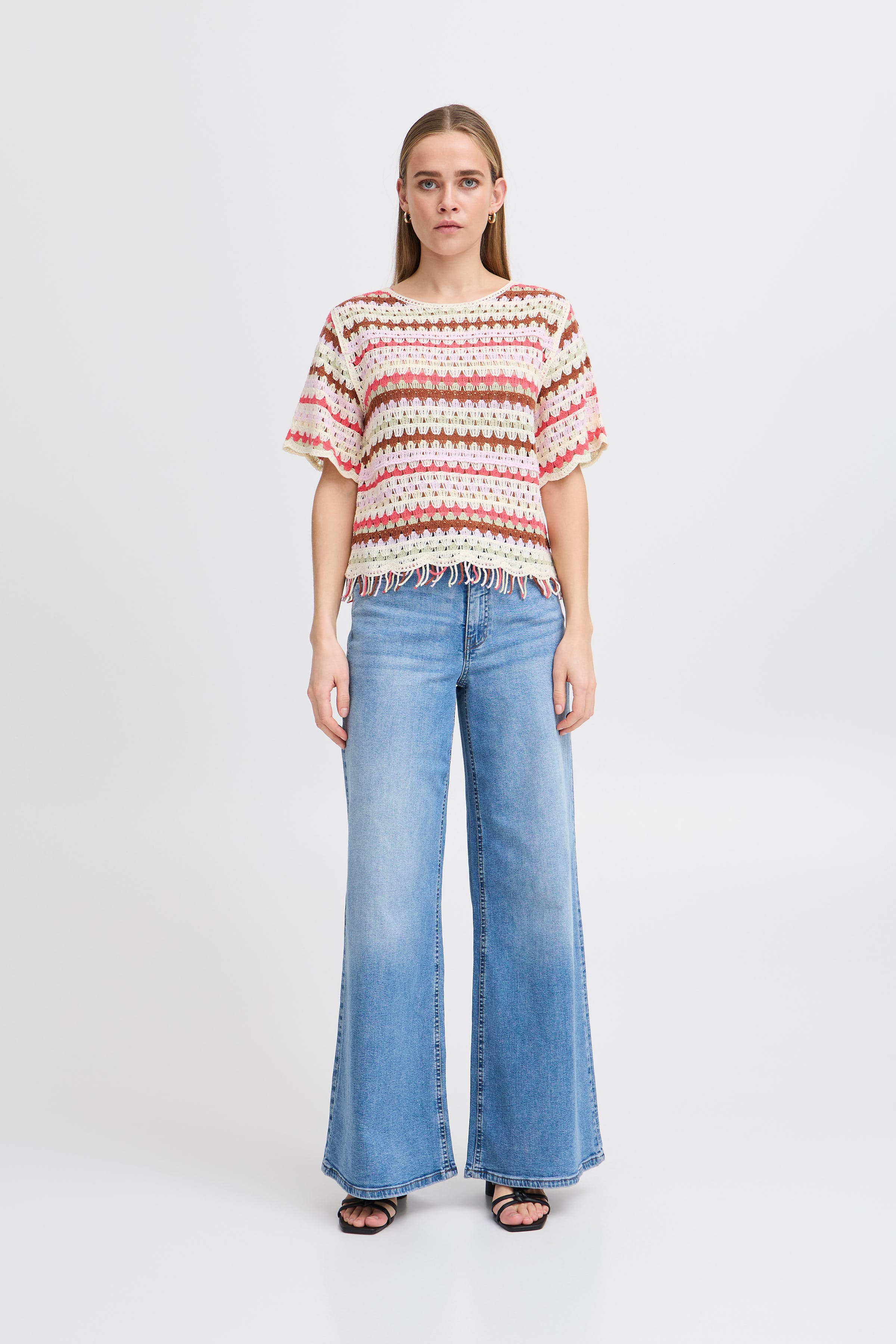 IHBANDIE Kortermet bluse LOOKBOOK FRONT 20122941-200681