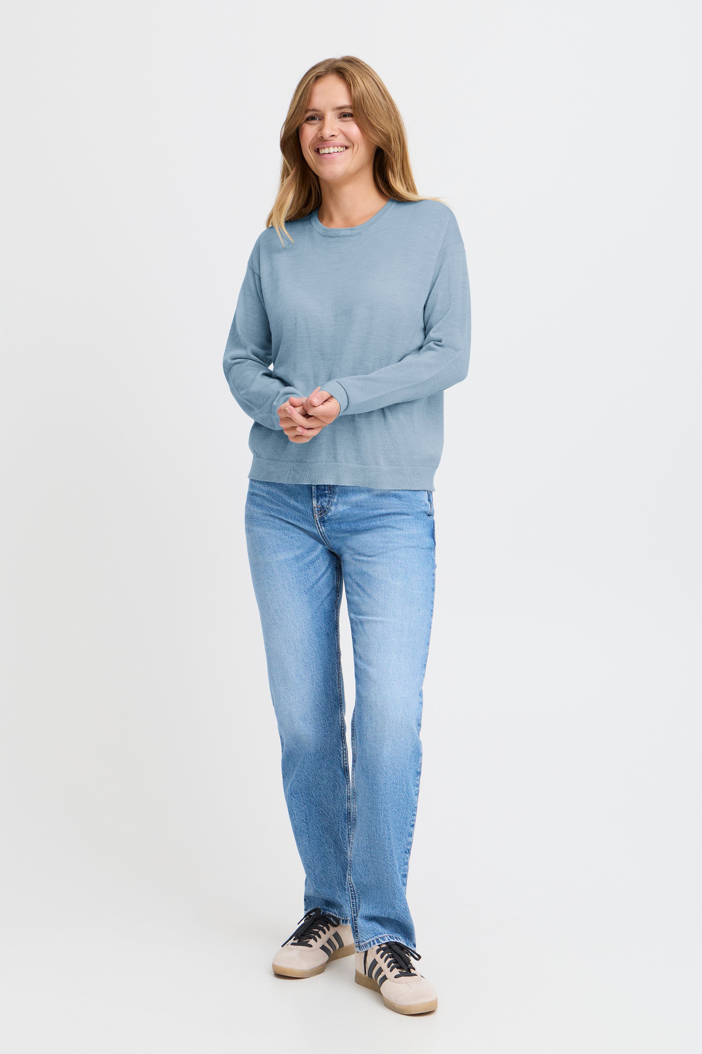 PZSADIE Strikpullover LOOKBOOK FRONT 50208679-1640131