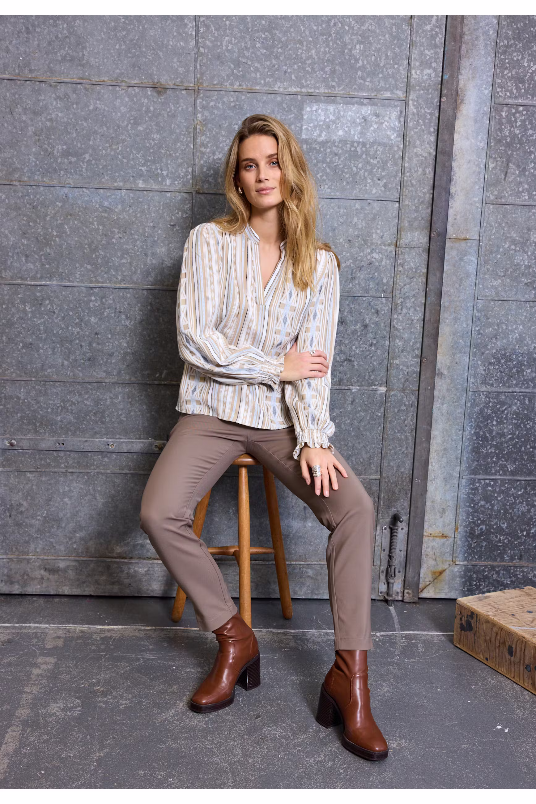 PZBINDY High Waist, Ankle Skinny Leg Bukser LOCATION NONE 50210331-181112