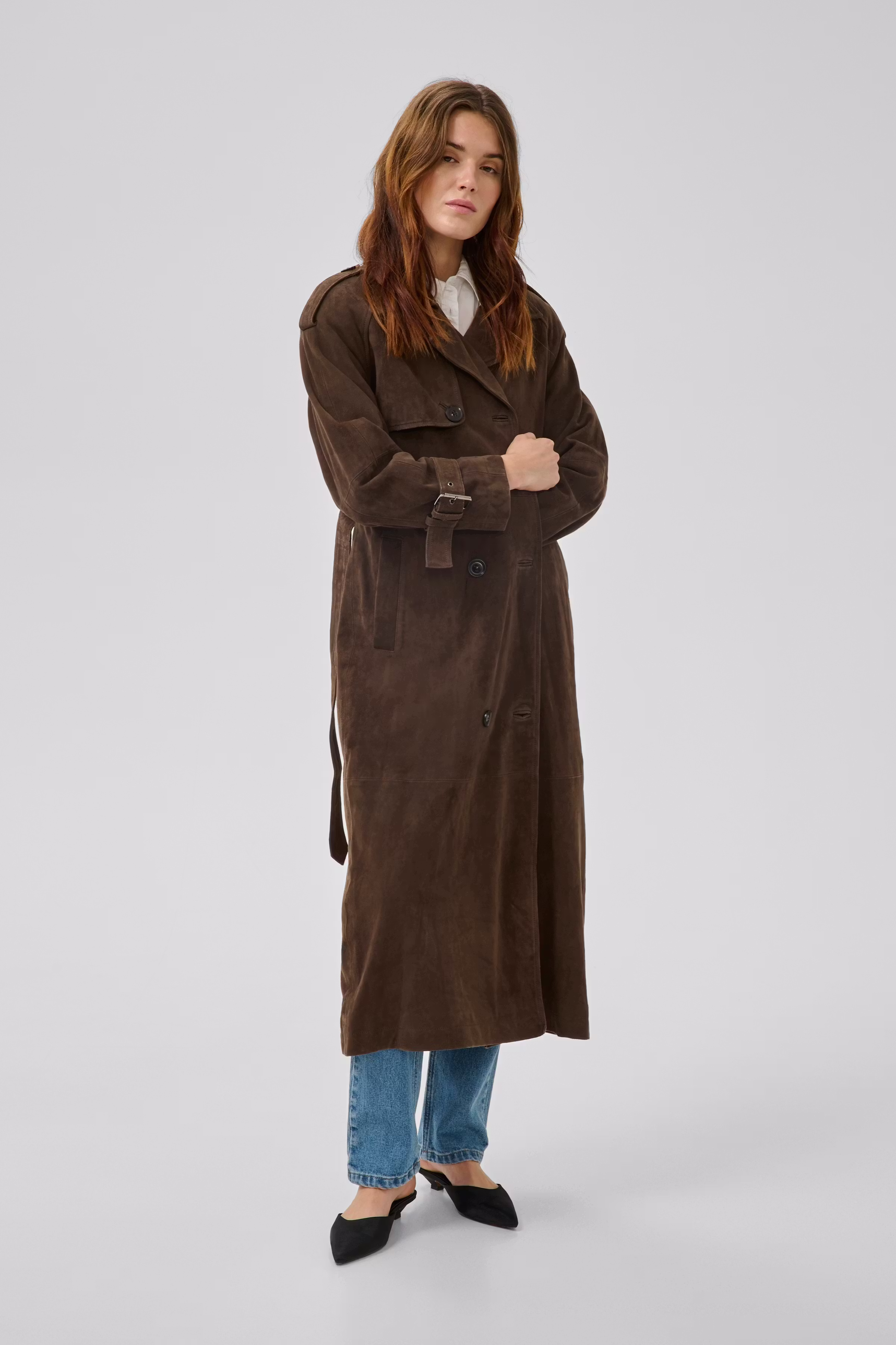 TaraMW Ruskindstrenchcoat LOOKBOOK FRONT 10704830-190840