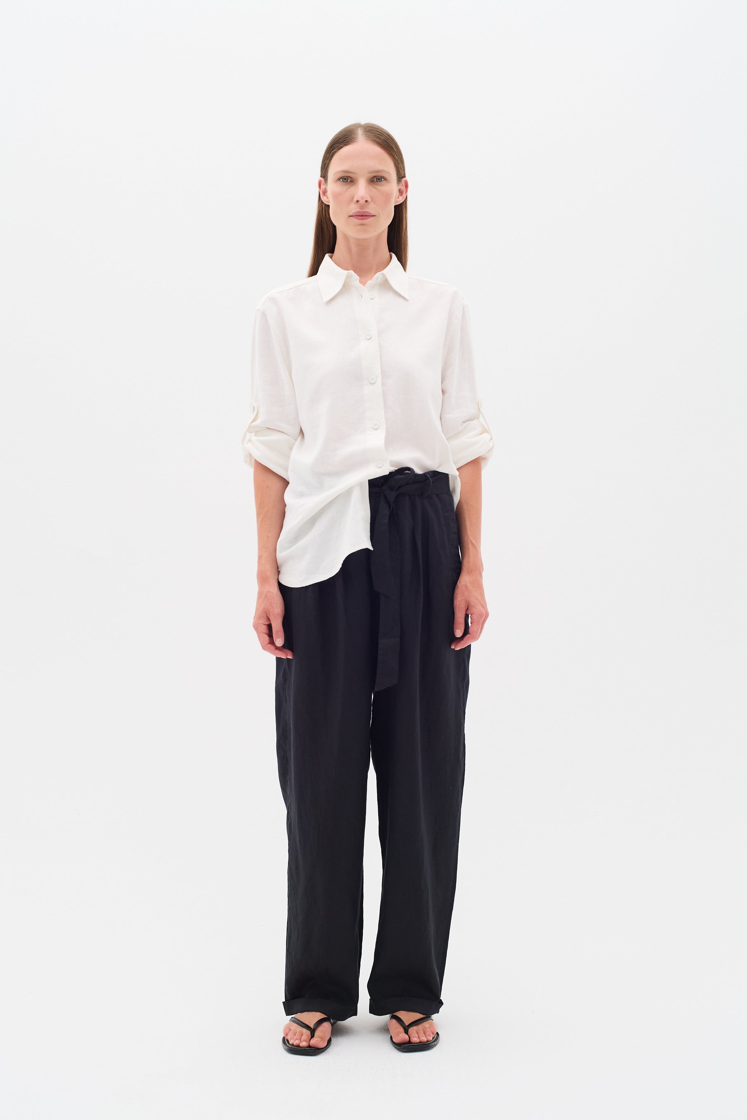 RimoneIW Linne Skjorta LOOKBOOK FRONT 30110367-300001