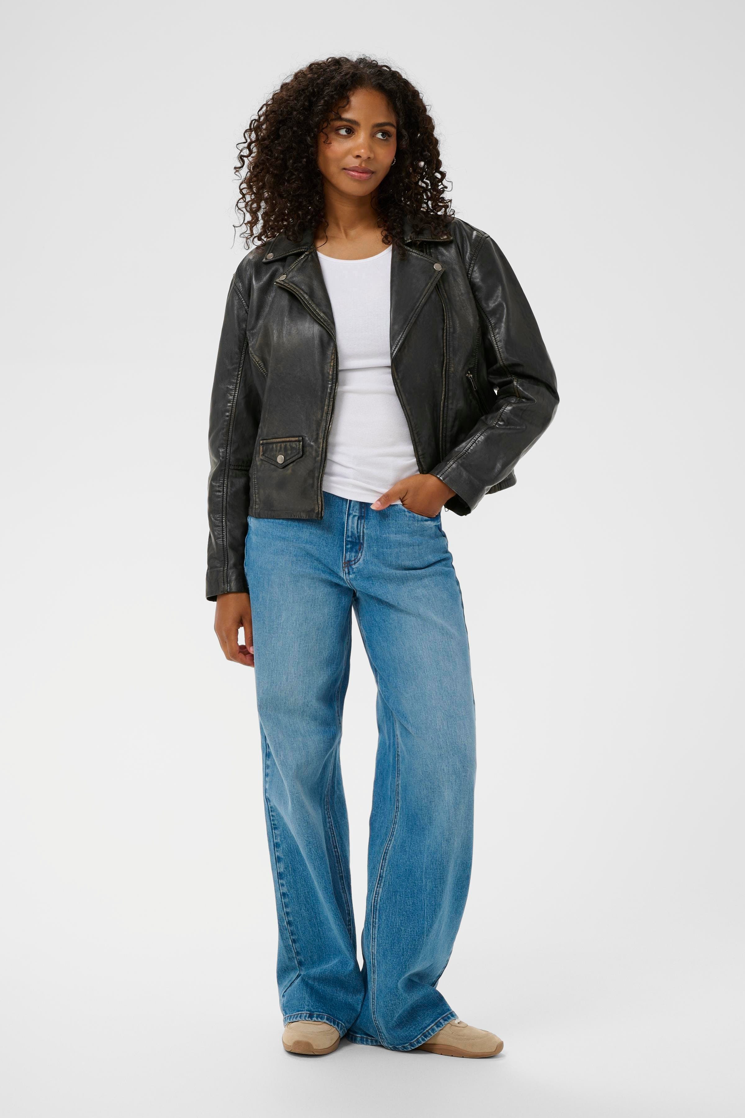 KAjane Lederjacke LOOKBOOK FRONT 10508826-106102