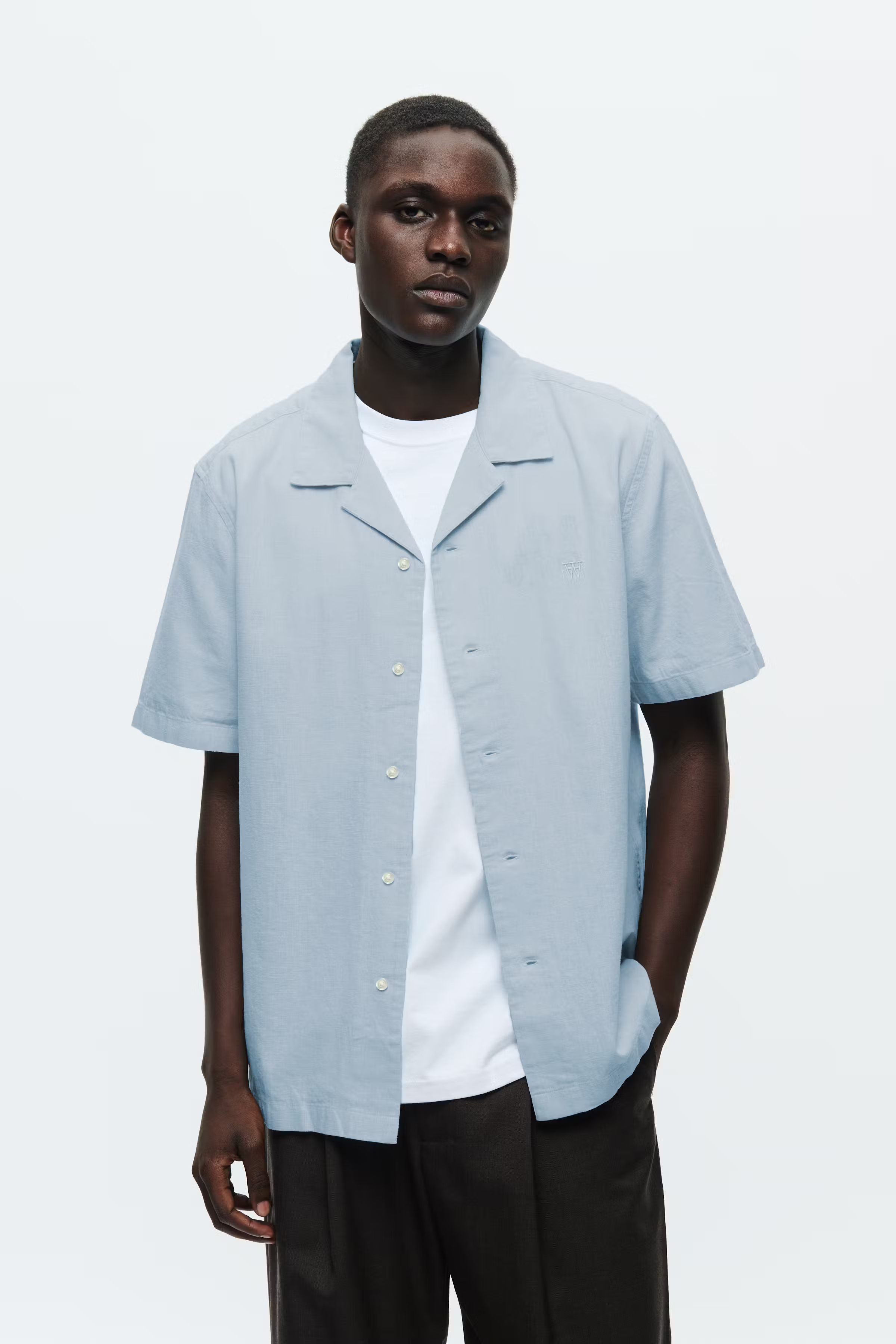 WWaaron  Linne Skjorta LOOKBOOK FRONT 30251403-144112