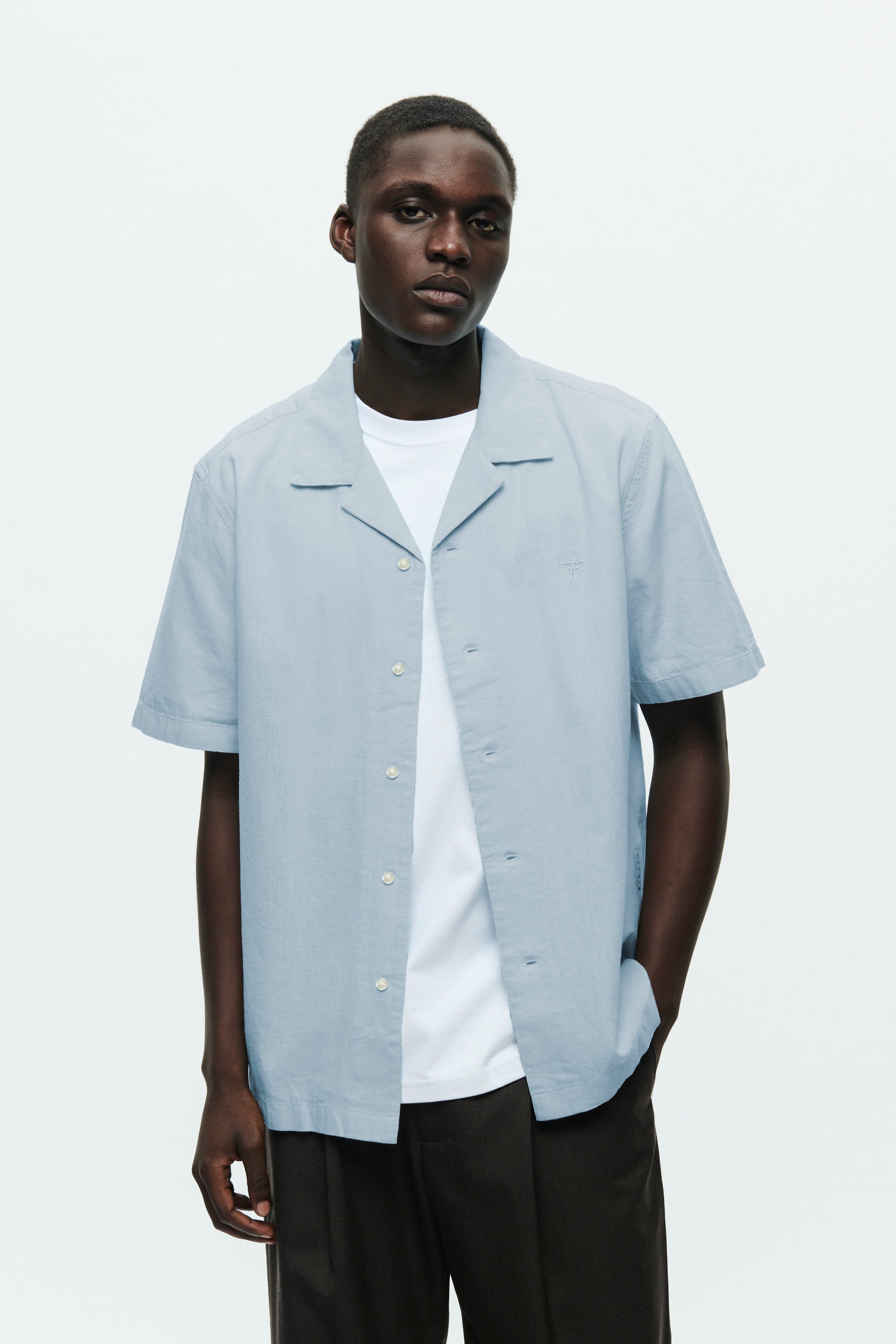 WWaaron  Linne Skjorta LOOKBOOK FRONT 30251403-144112