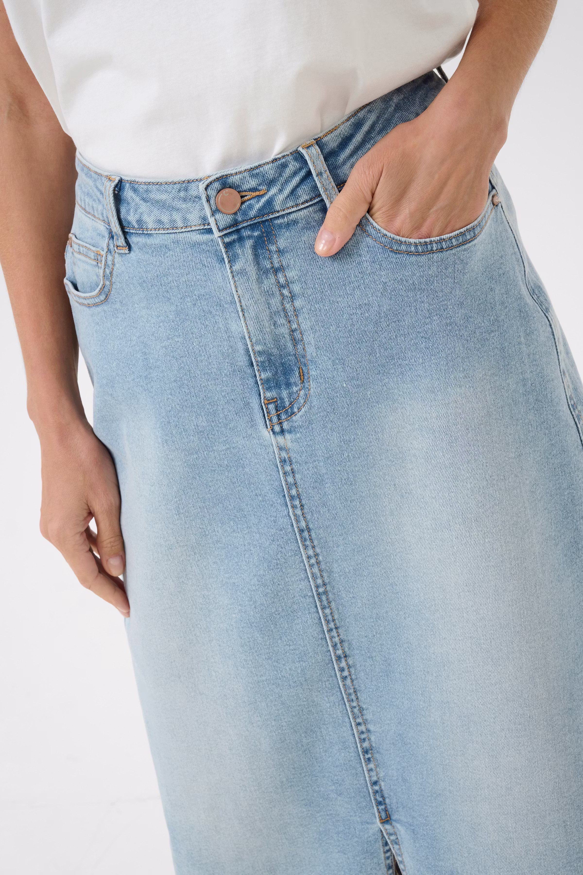 CREbba Denim kjol LOOKBOOK DETAIL 10612261-107654