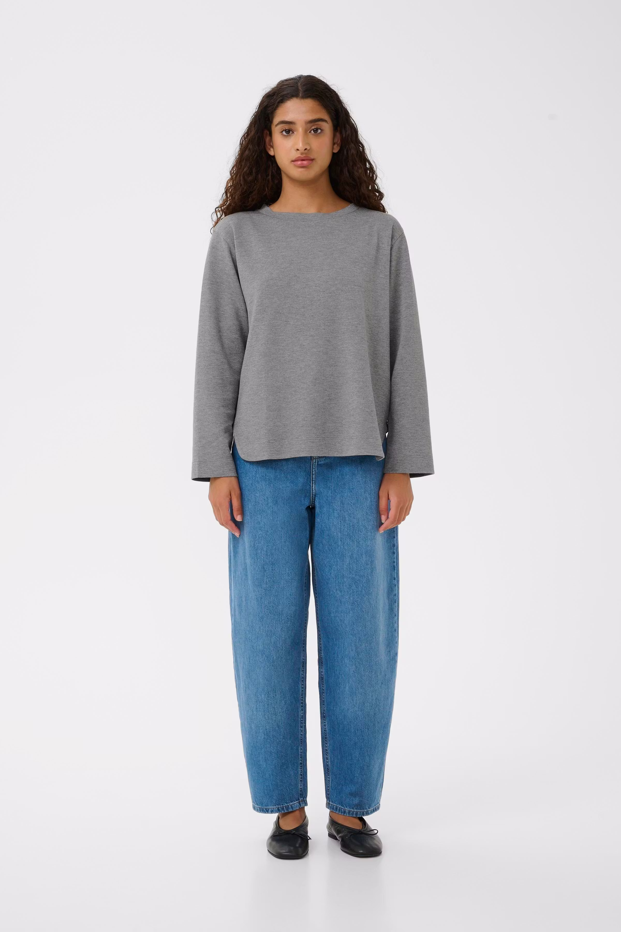 GincentIW Melange Crewneck Sweatshirt LOOKBOOK FRONT 30109922-301744