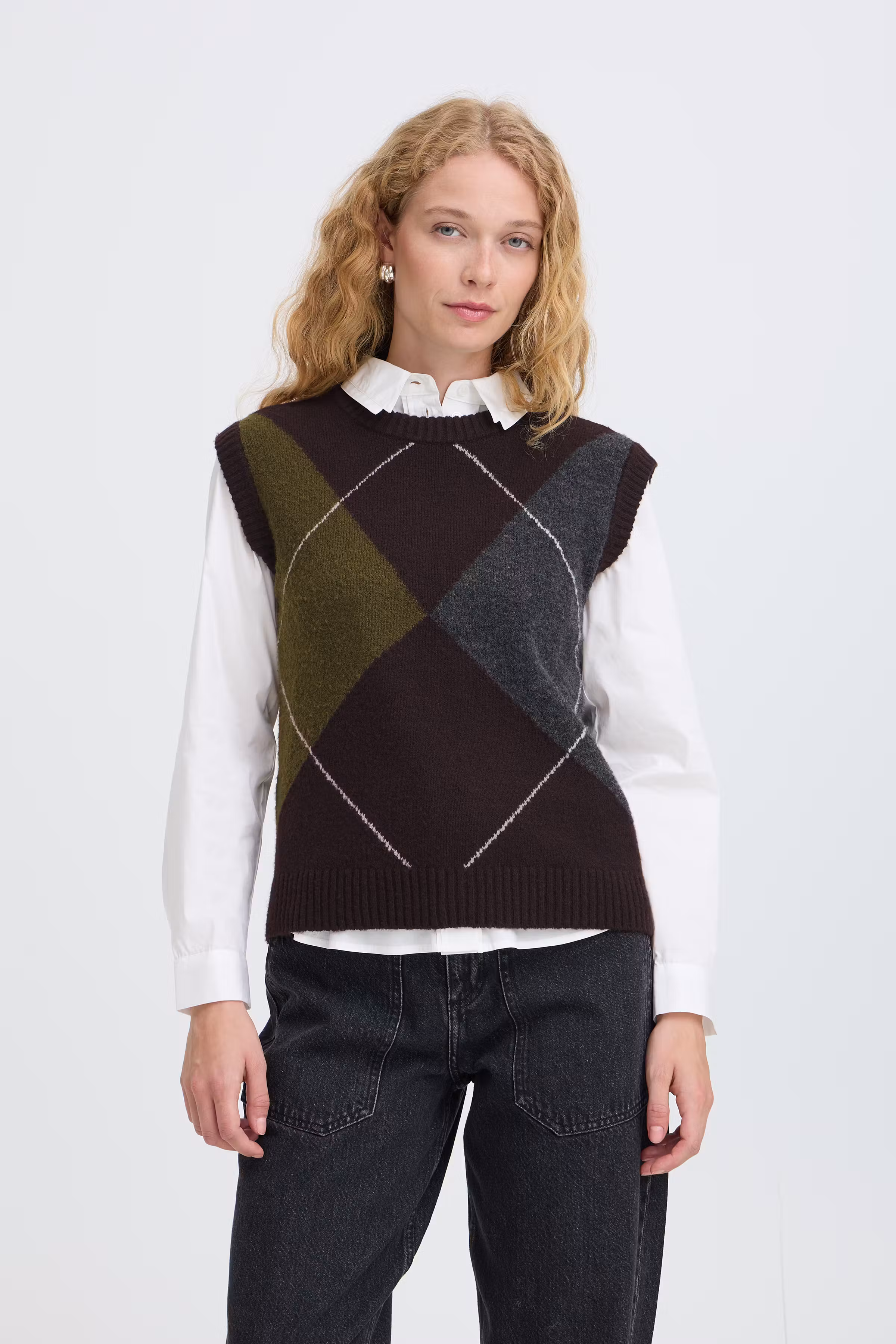 BYOSMILLA Strik vest LOOKBOOK FRONT 20819497-900013132