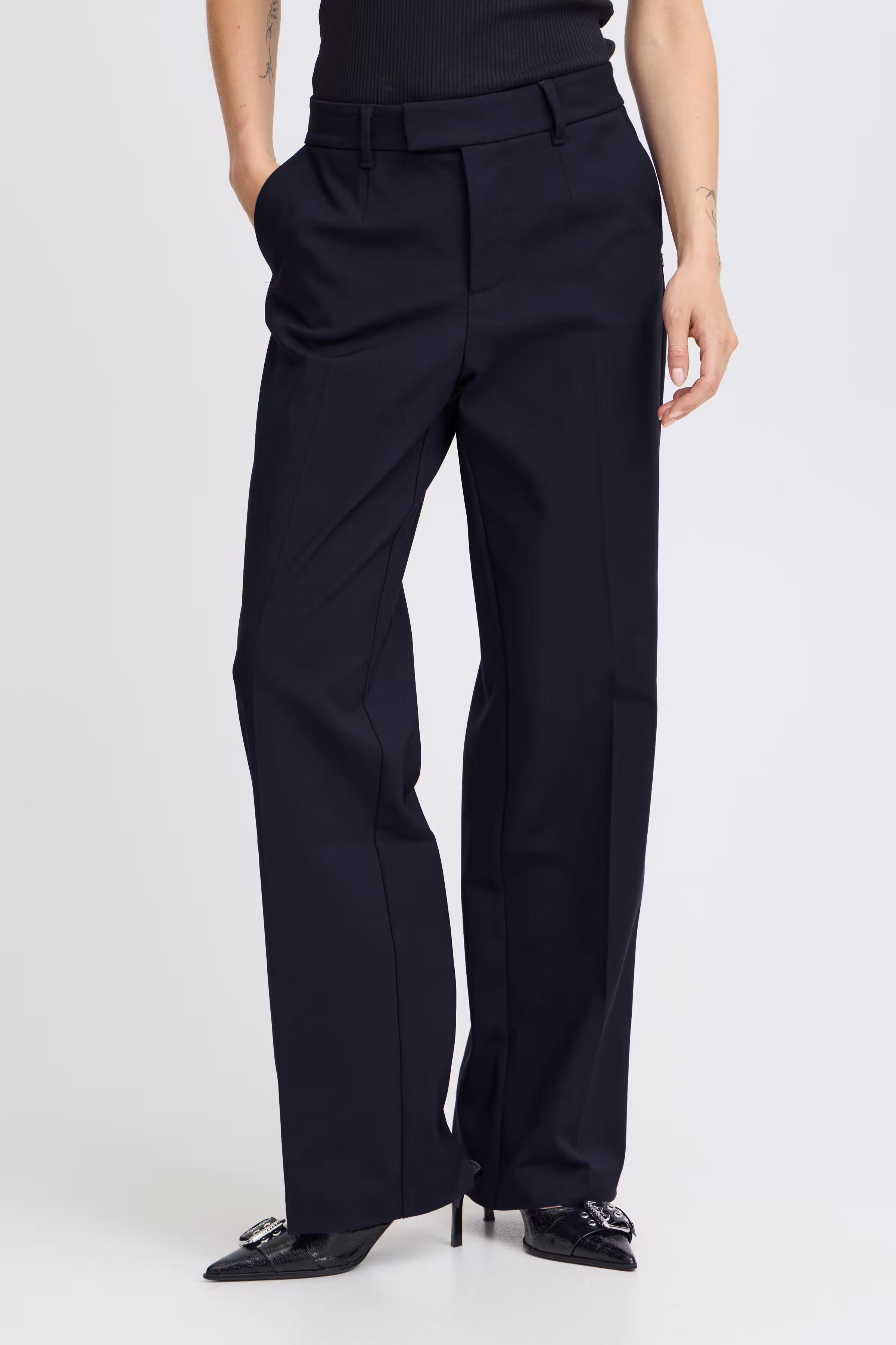 PZBINDY High Waist Wide Leg Bukser LOOKBOOK FRONT 50206519-194020