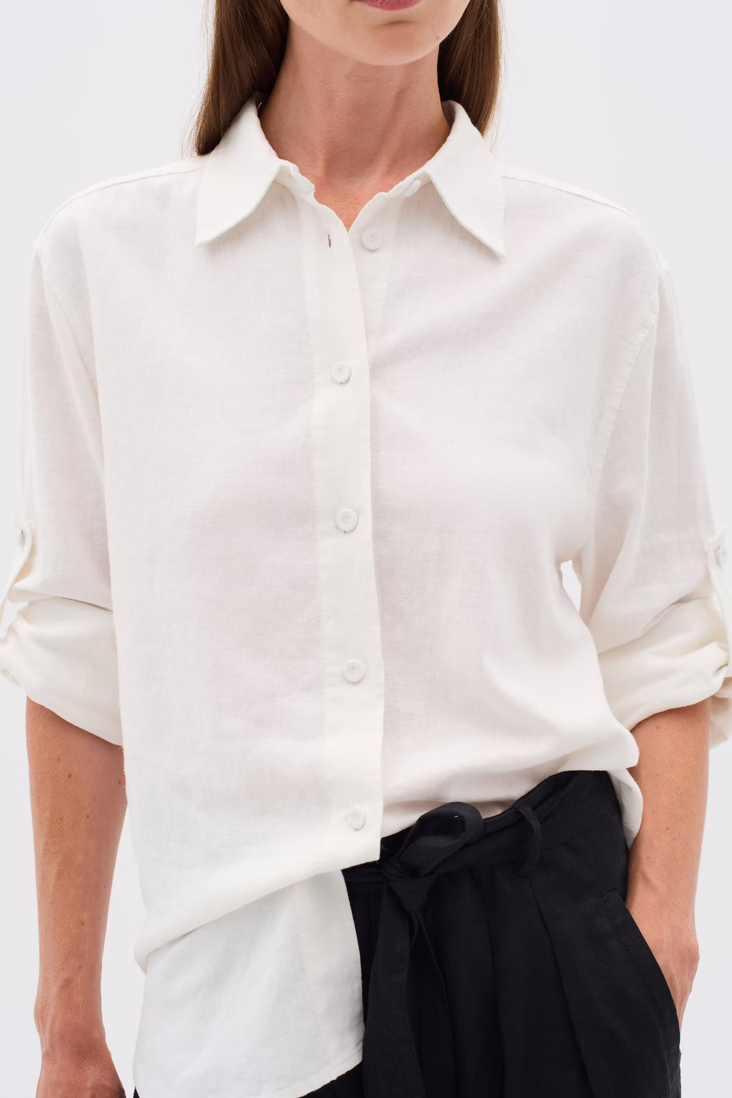 RimoneIW Hør Skjorte LOOKBOOK DETAIL 30110367-300001