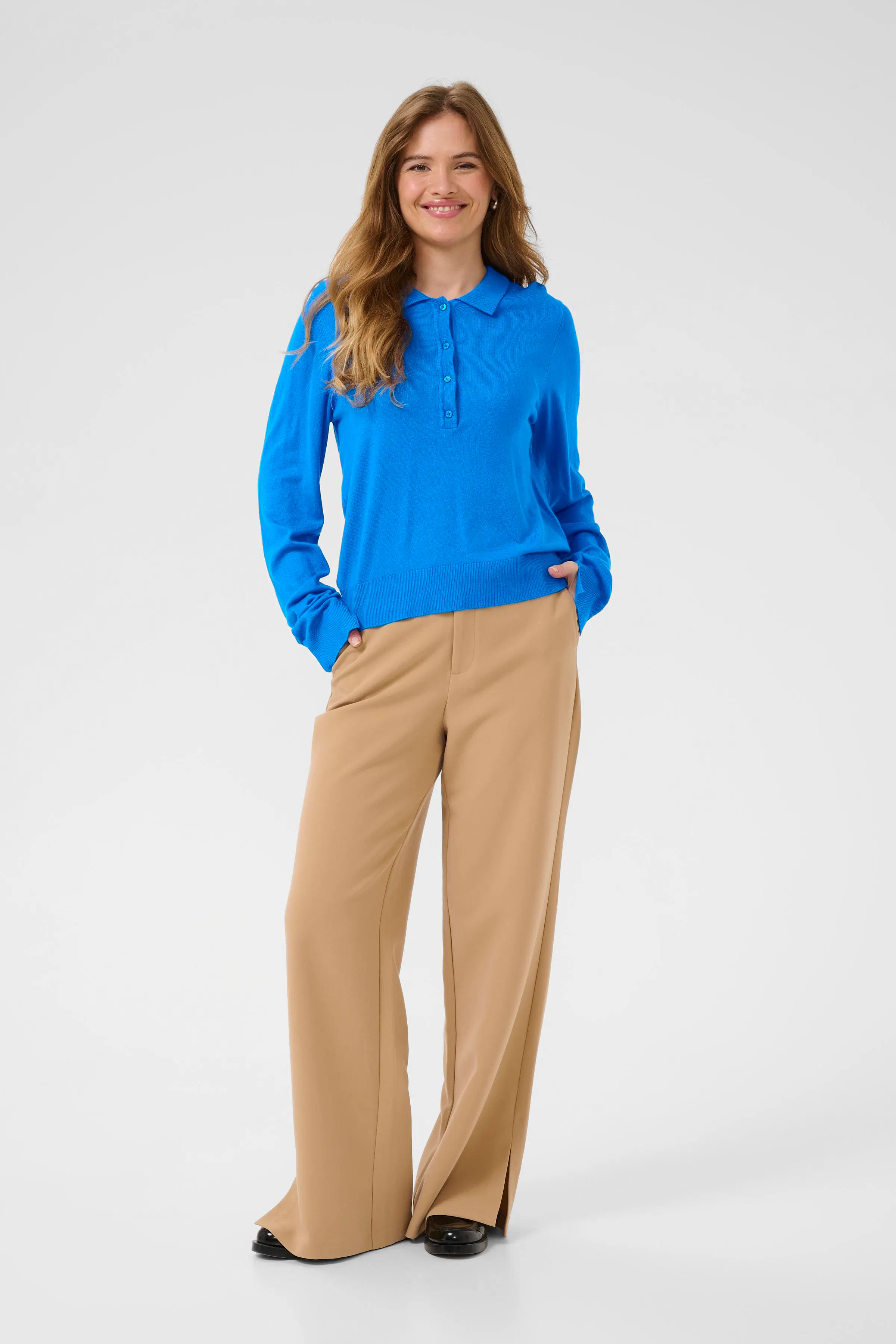 CUebba Poloshirt i strik LOOKBOOK FRONT 50111974-184148