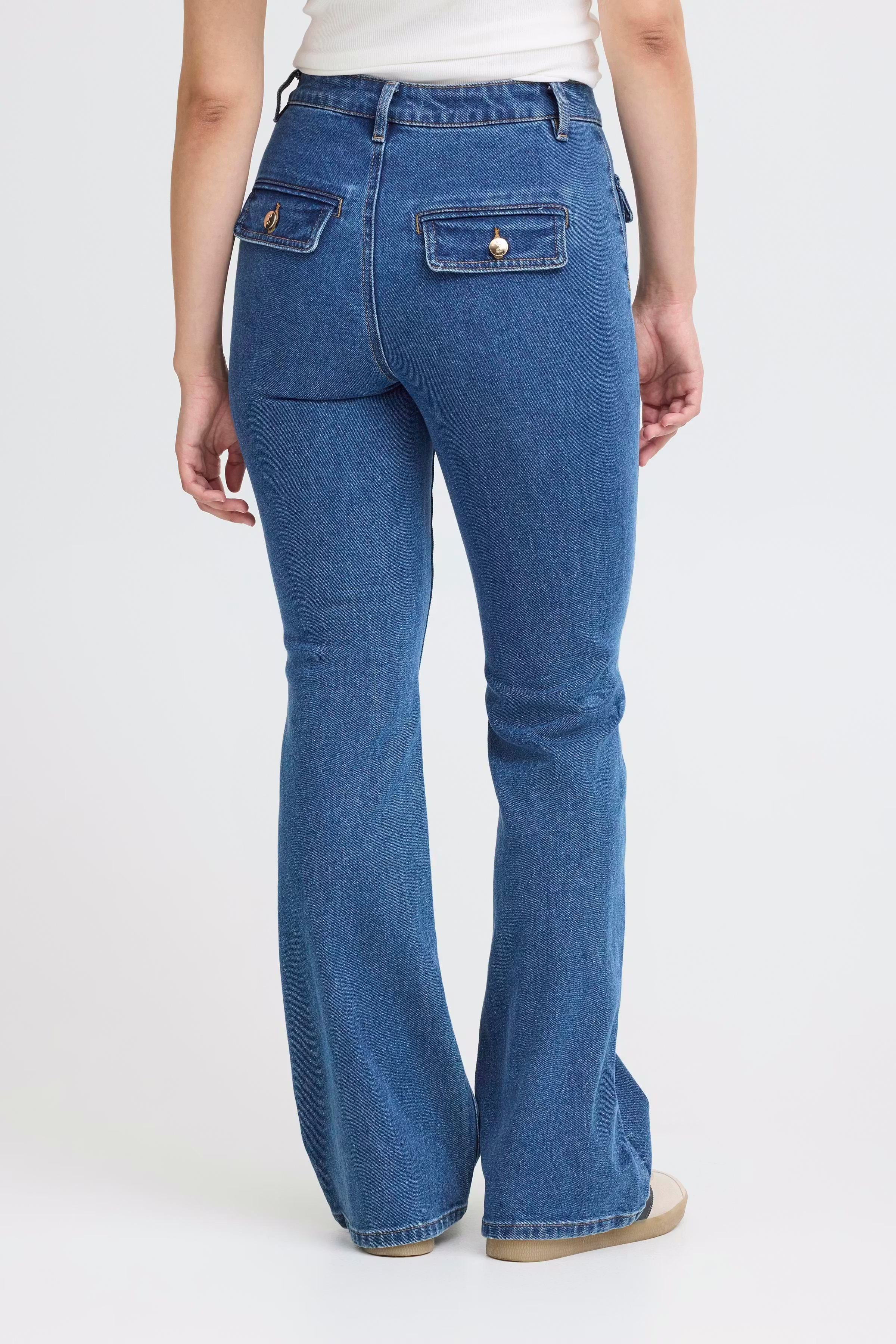 PZCHEL UHW Bootcut Leg LOOKBOOK BACK 50209175-200005
