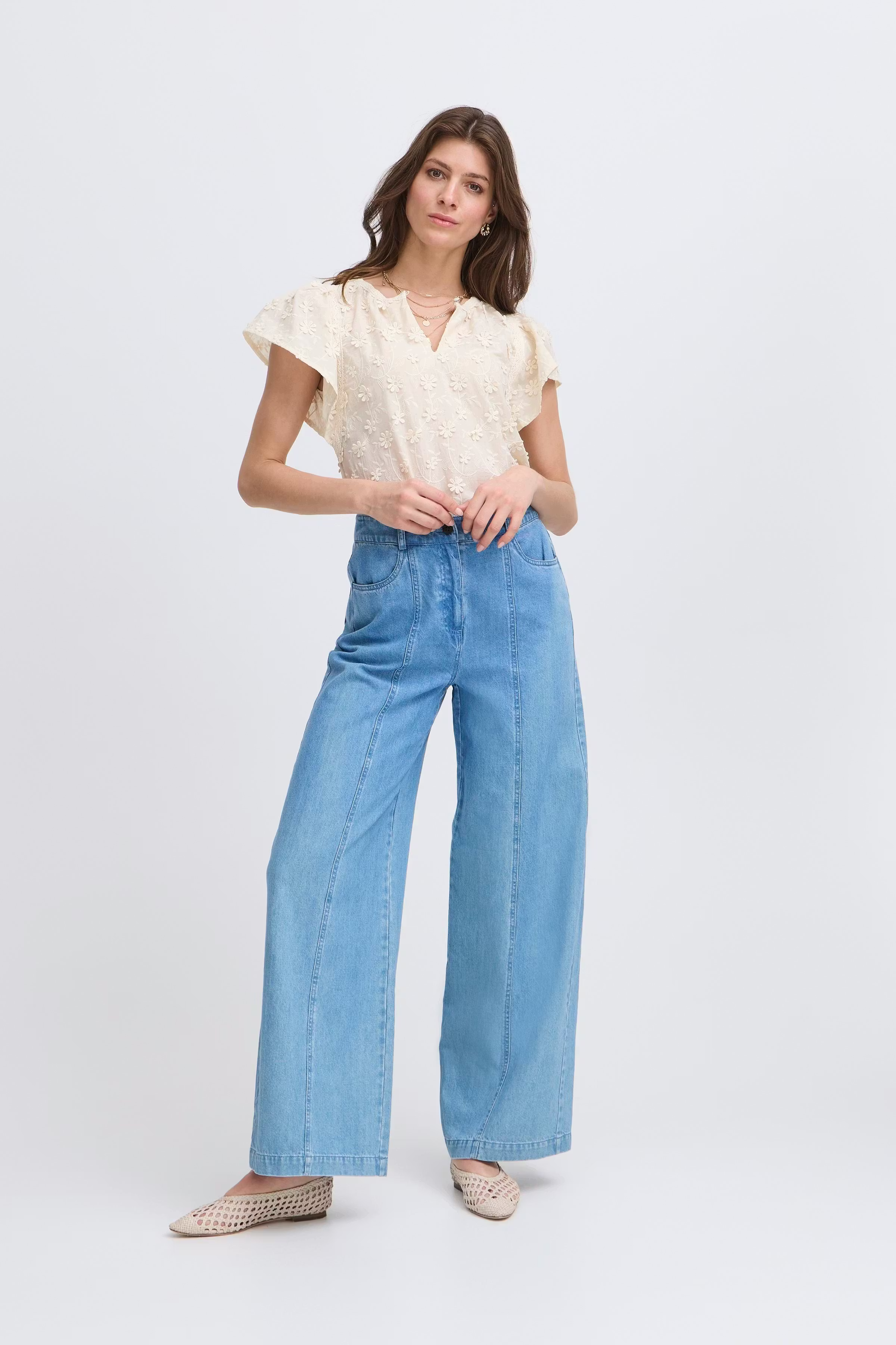 IRLIANE Blouse with short sleeve LOCATION NONE 20122626-130905