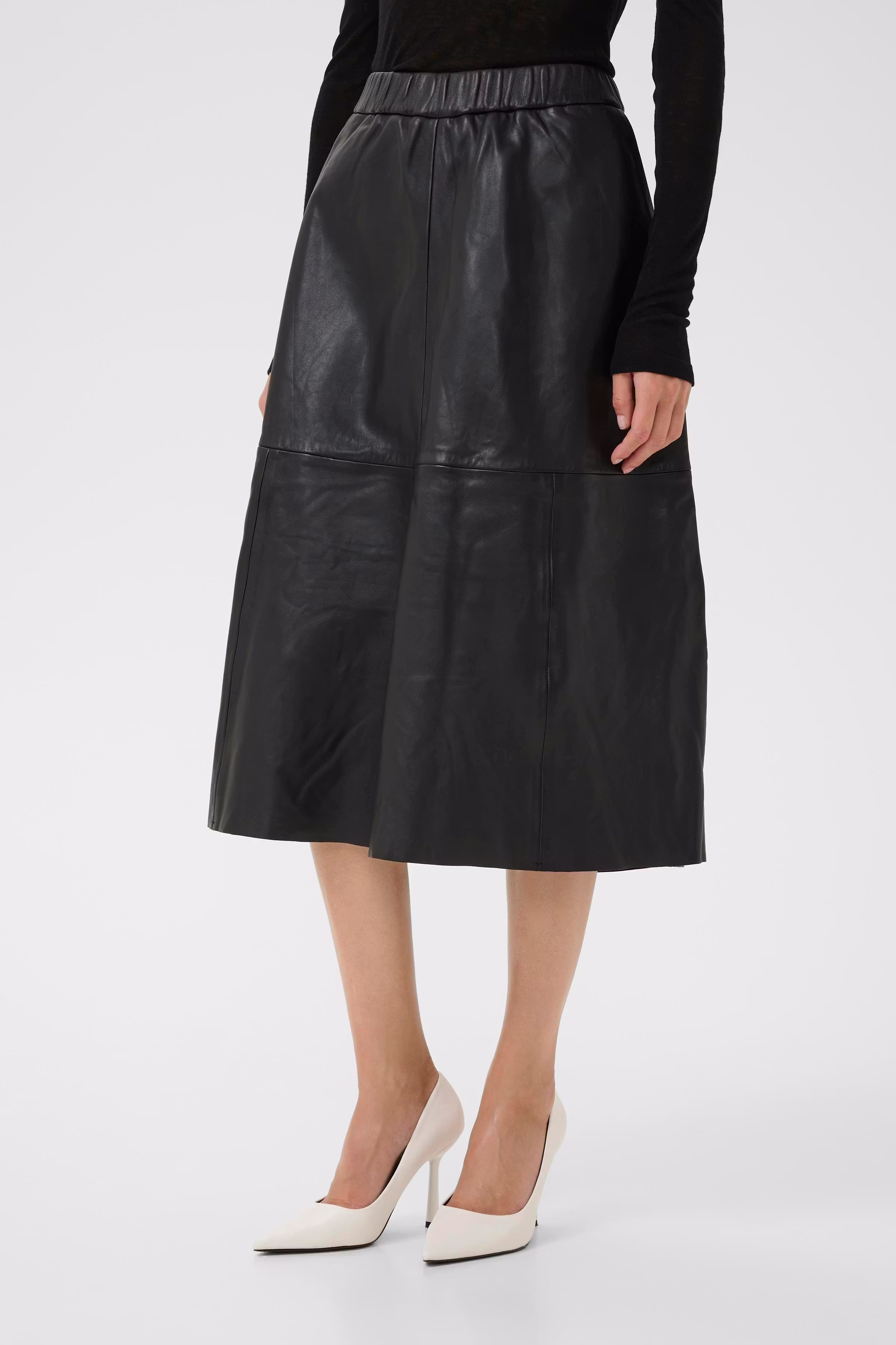 KBAnja Lædernederdel LOOKBOOK FRONT 10105848-194008