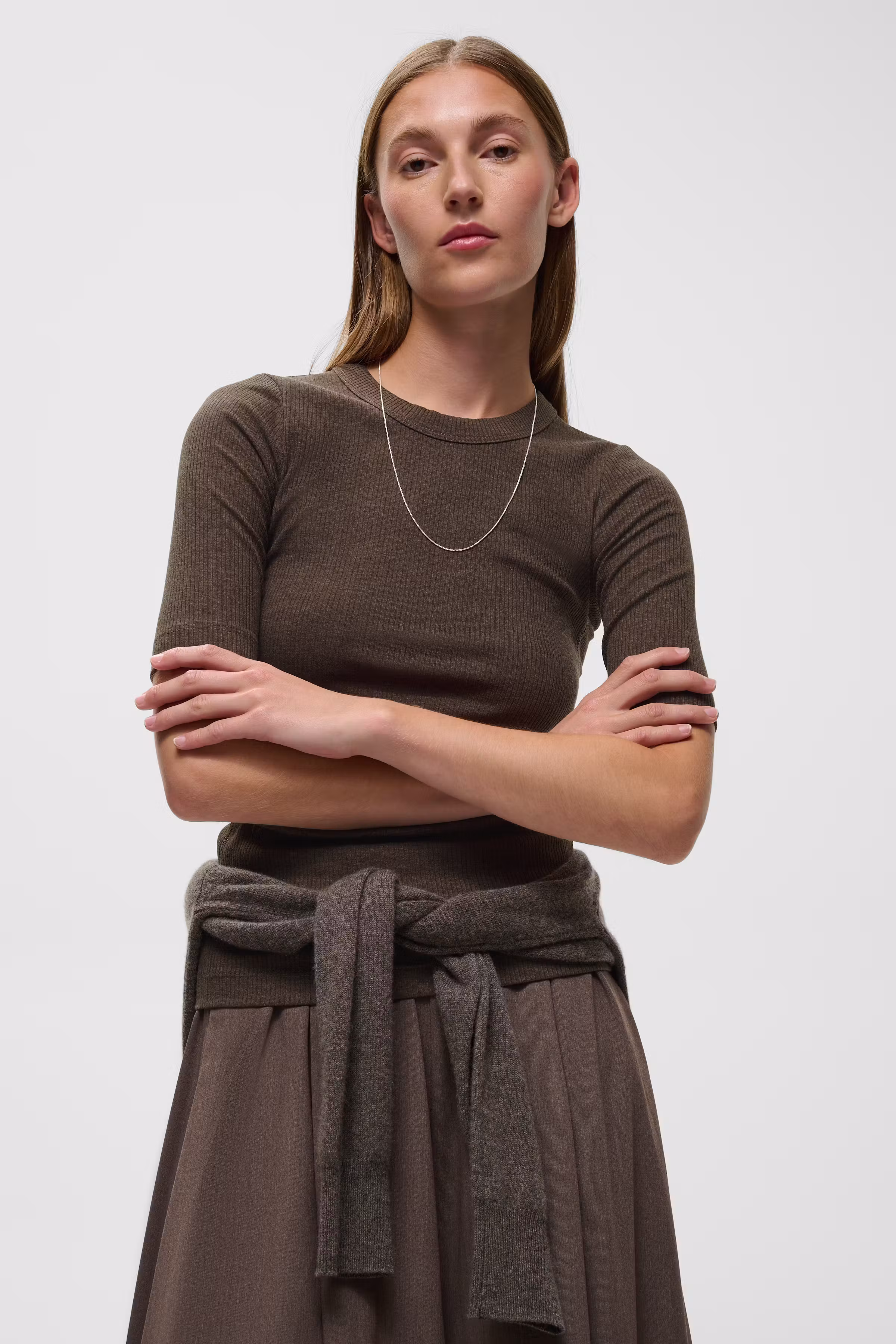 DagnaIW Melange T-shirt LOOKBOOK DETAIL 30106864-1911091