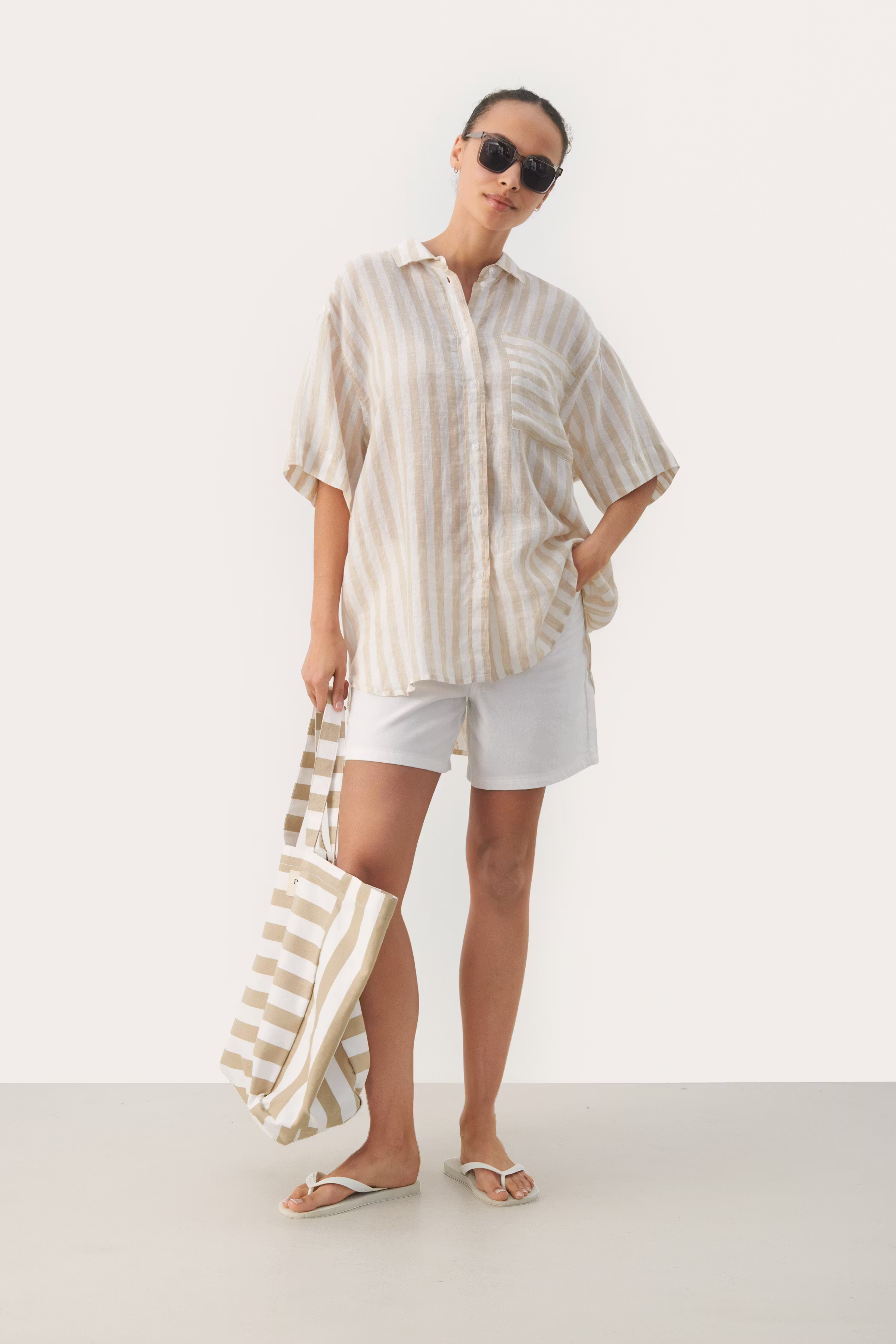 GarinePW Kortärmad linneskjorta LOOKBOOK BACK 30308749-302910