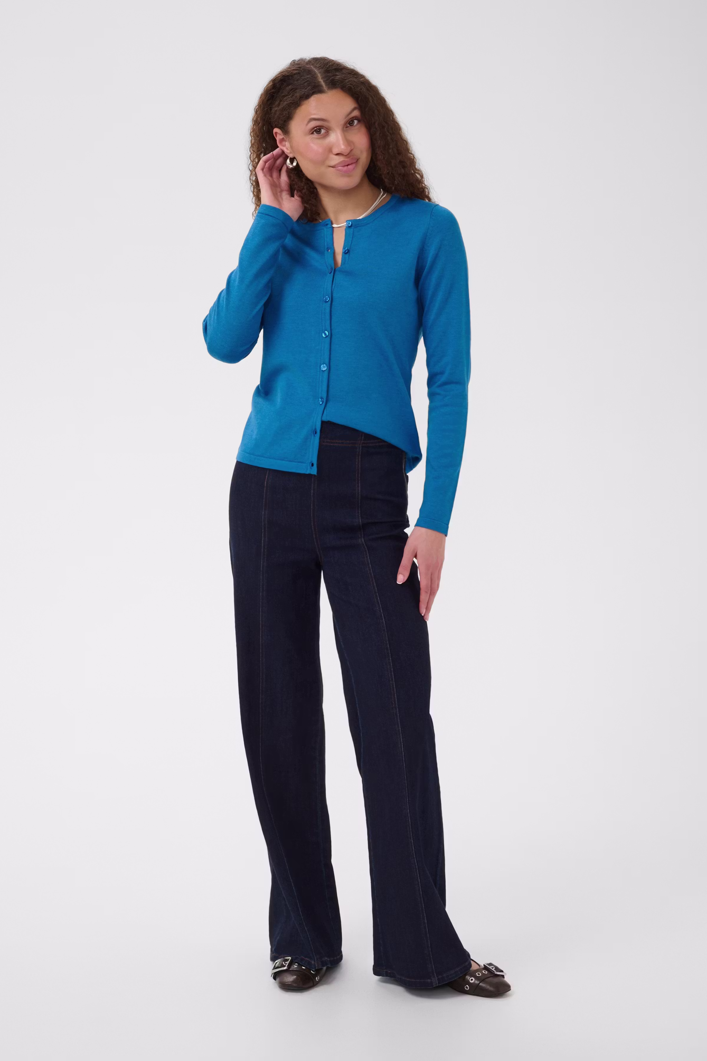 MilaSZ R-Neck Cardigan LOOKBOOK FRONT 30500005-1841411