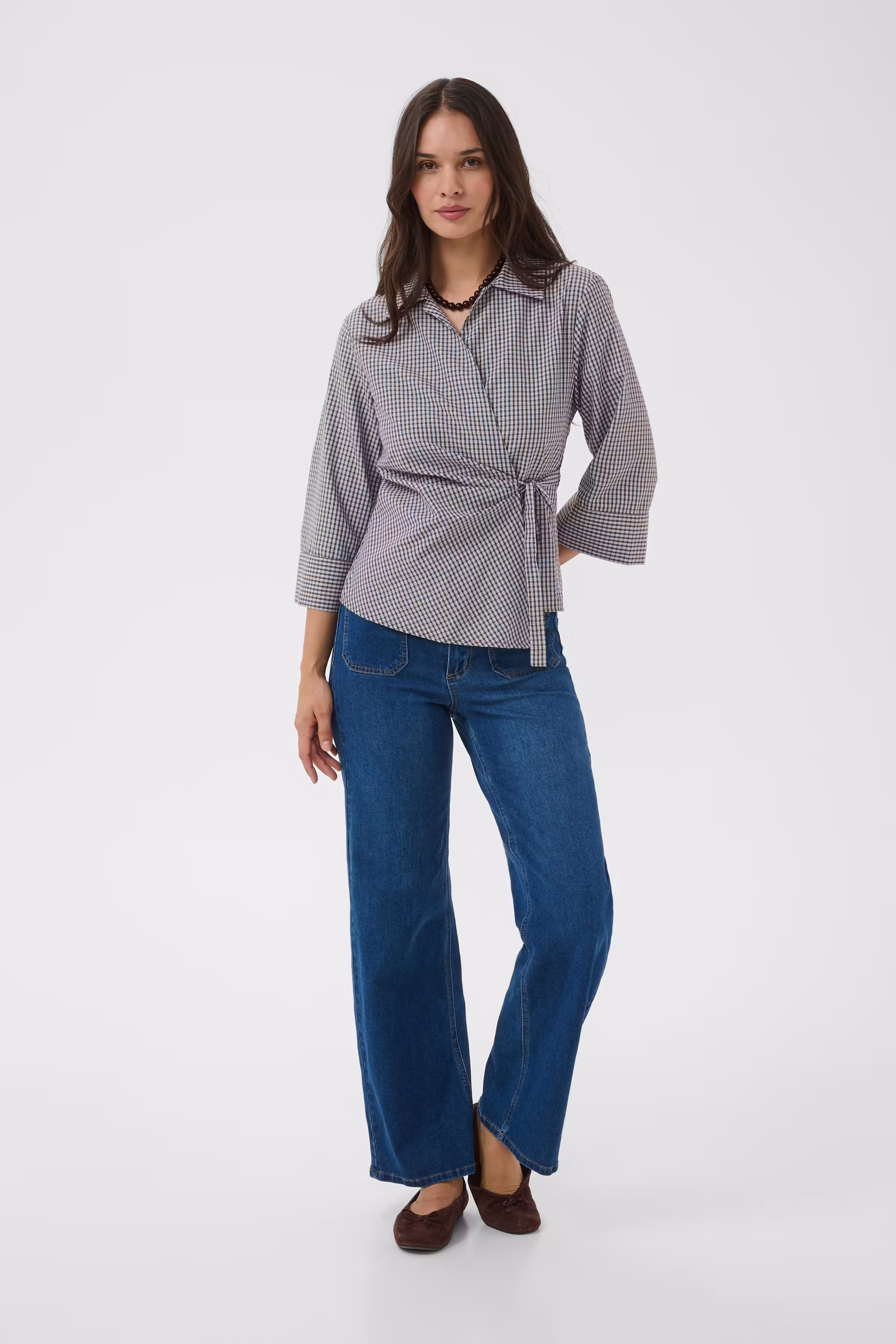 KAdinah Karierte Hemd LOOKBOOK FRONT 10513182-1000849