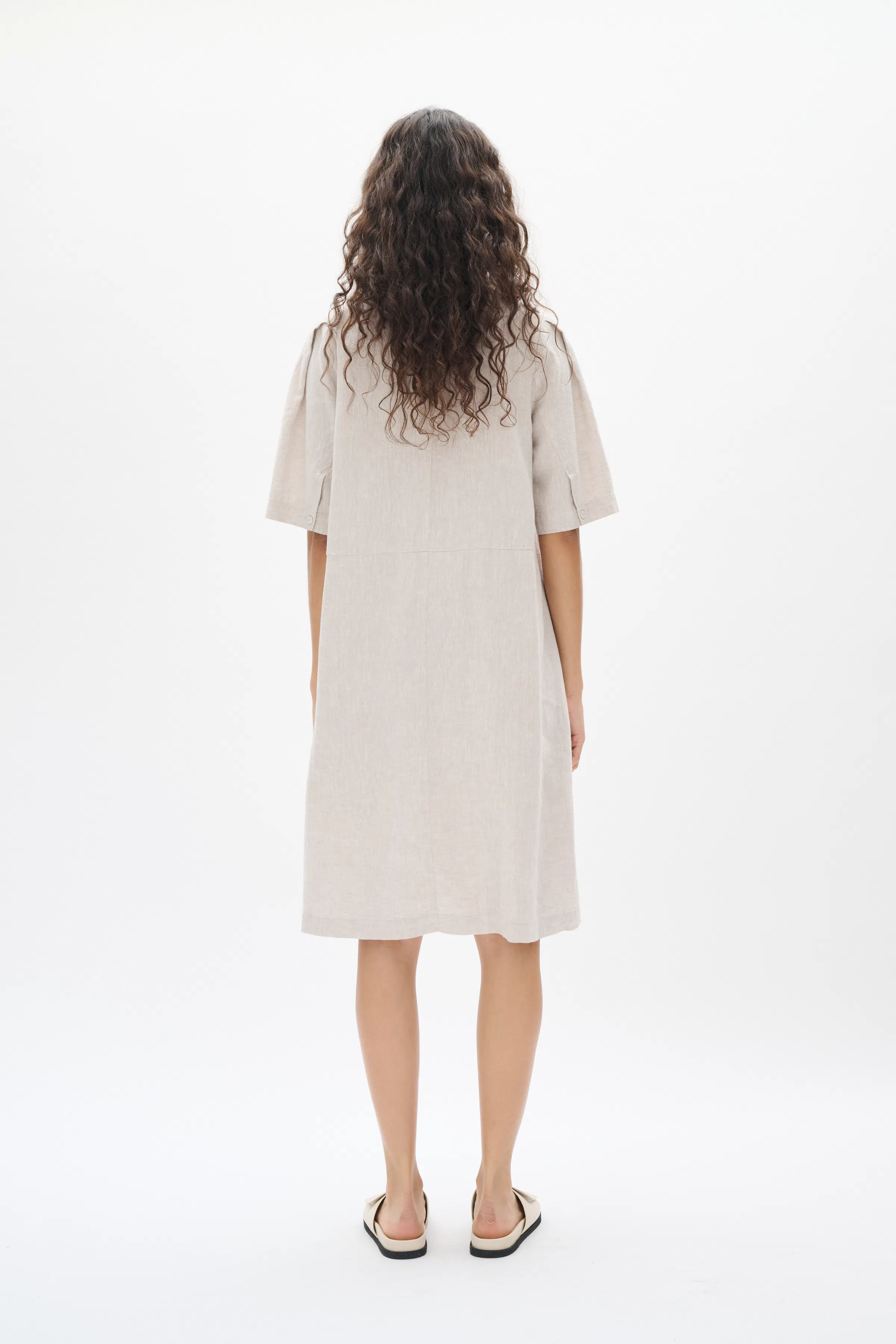 RimoneIW Linne Klänning LOOKBOOK BACK 30110365-1304031
