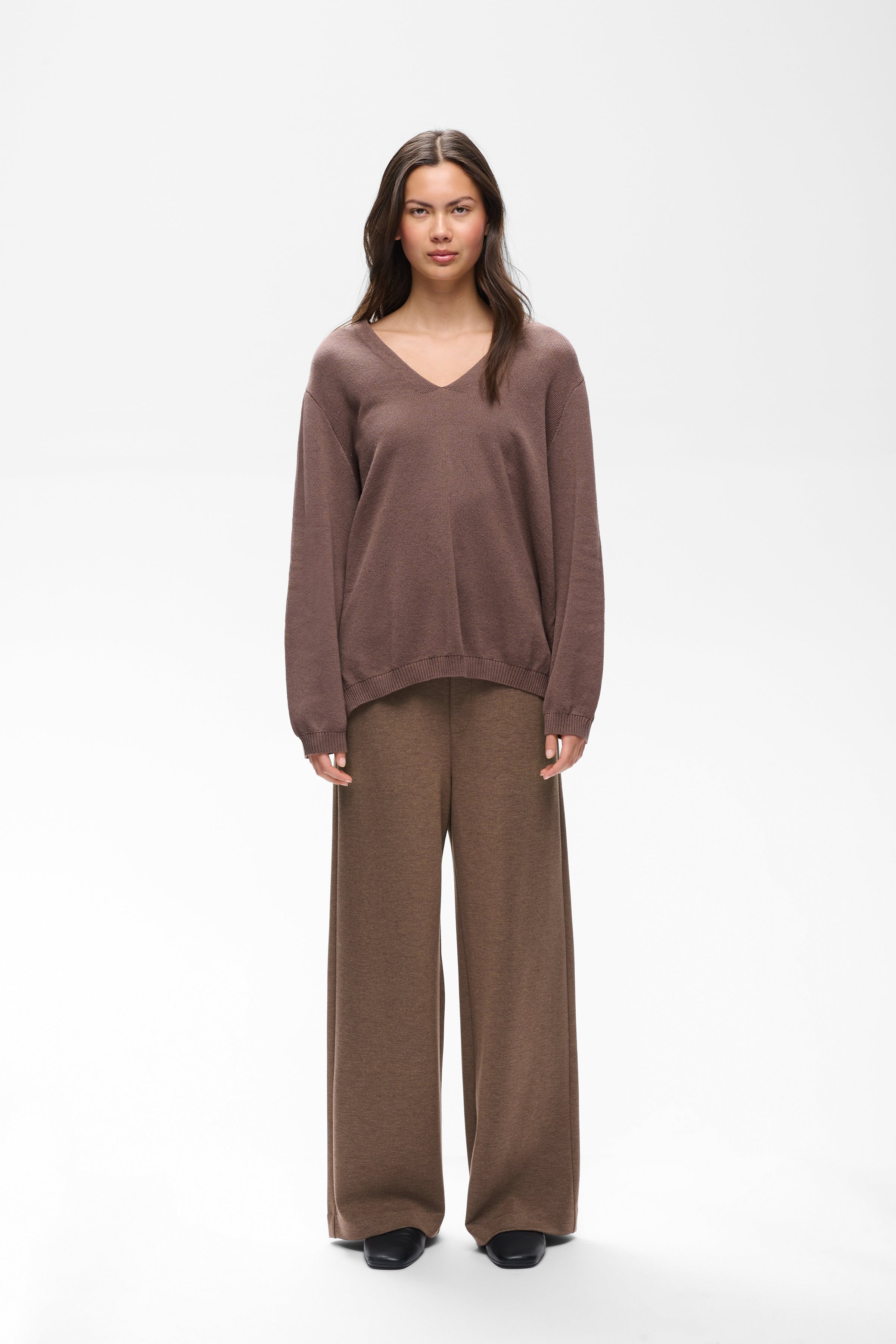 GincetteIW Melange Bukser LOOKBOOK FRONT 30110741-1813071