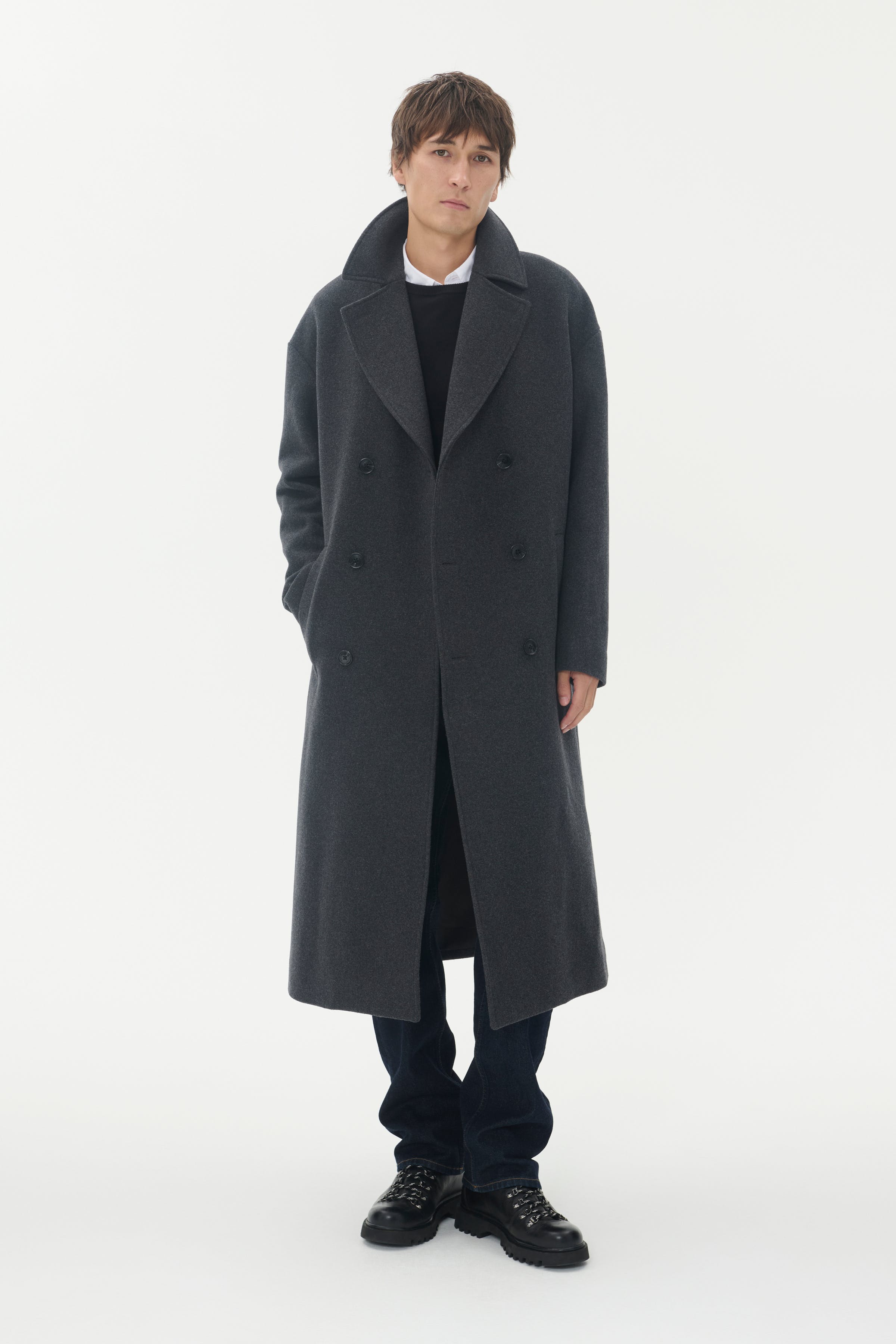 MABurnley Doppelreihiger Wollmantel LOOKBOOK FRONT 30208858-300271