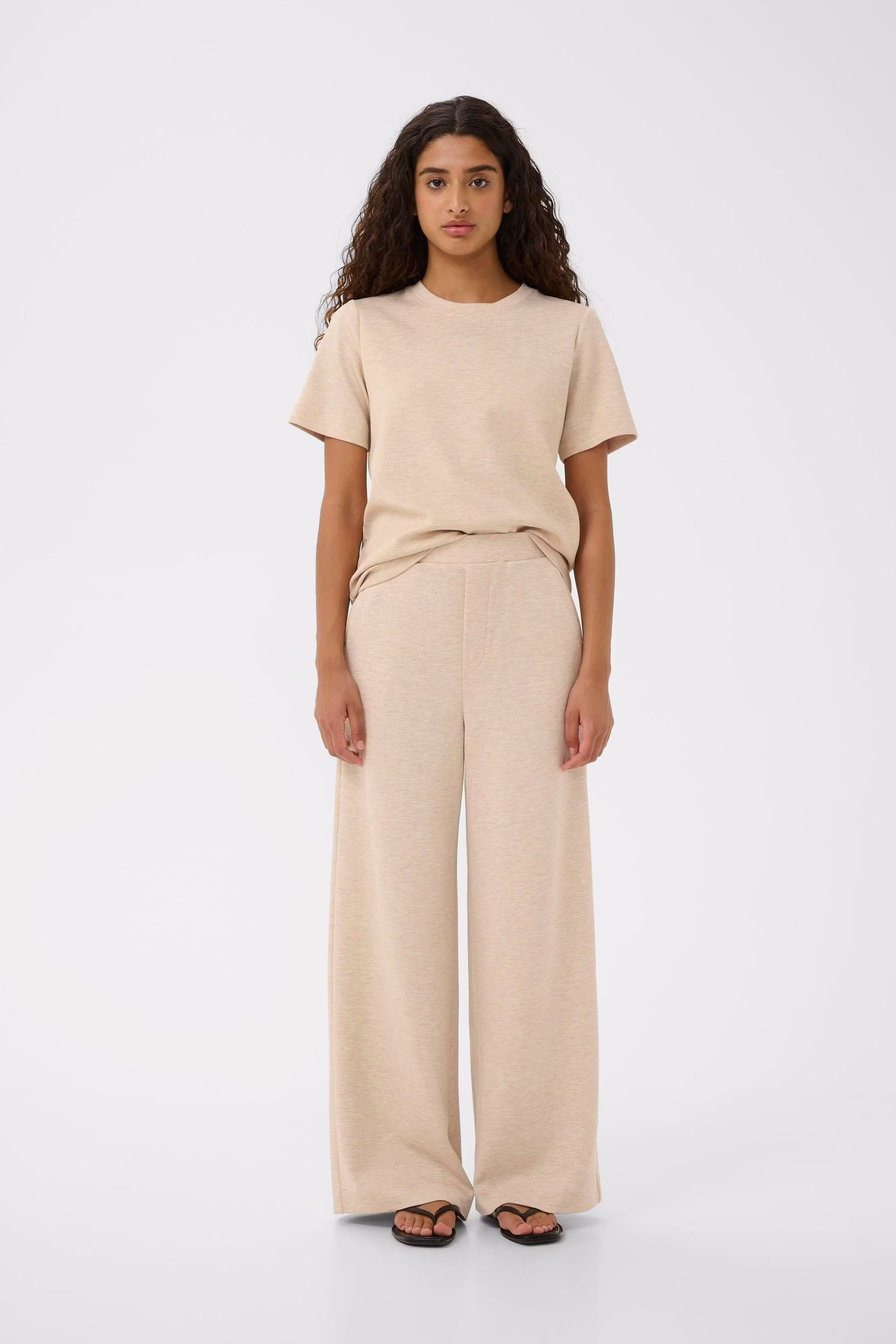 GincetteIW Melange Byxor LOOKBOOK FRONT 30110741-1304031