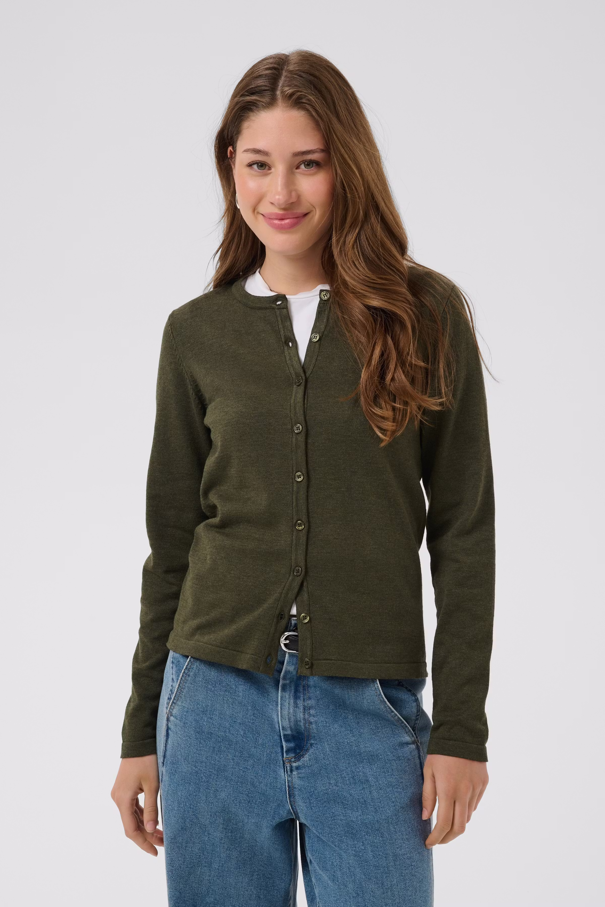 MilaSZ R-Neck Cardigan LOOKBOOK FRONT 30500005-1905151