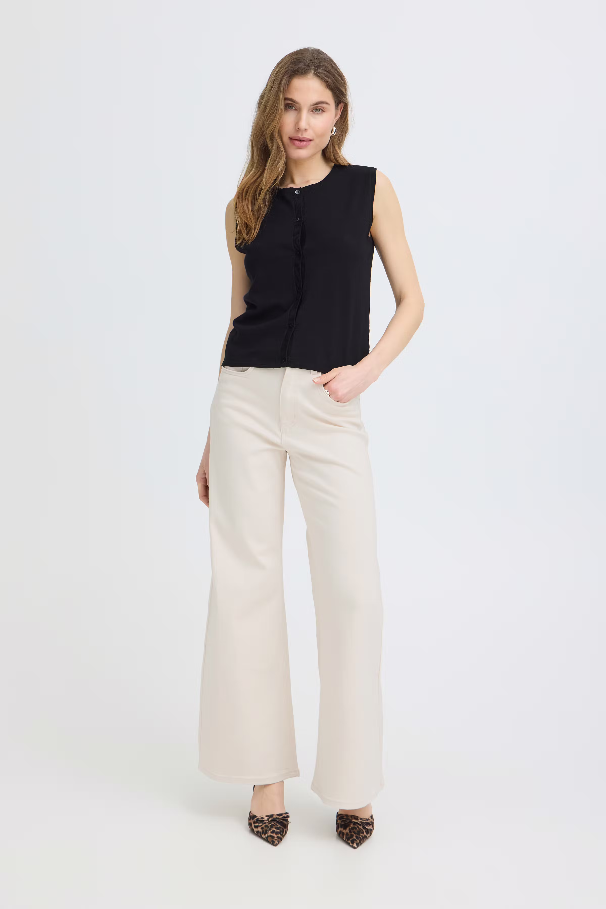 PZANNIE High Waist Wide Leg Byxor LOOKBOOK FRONT 50208774-204451