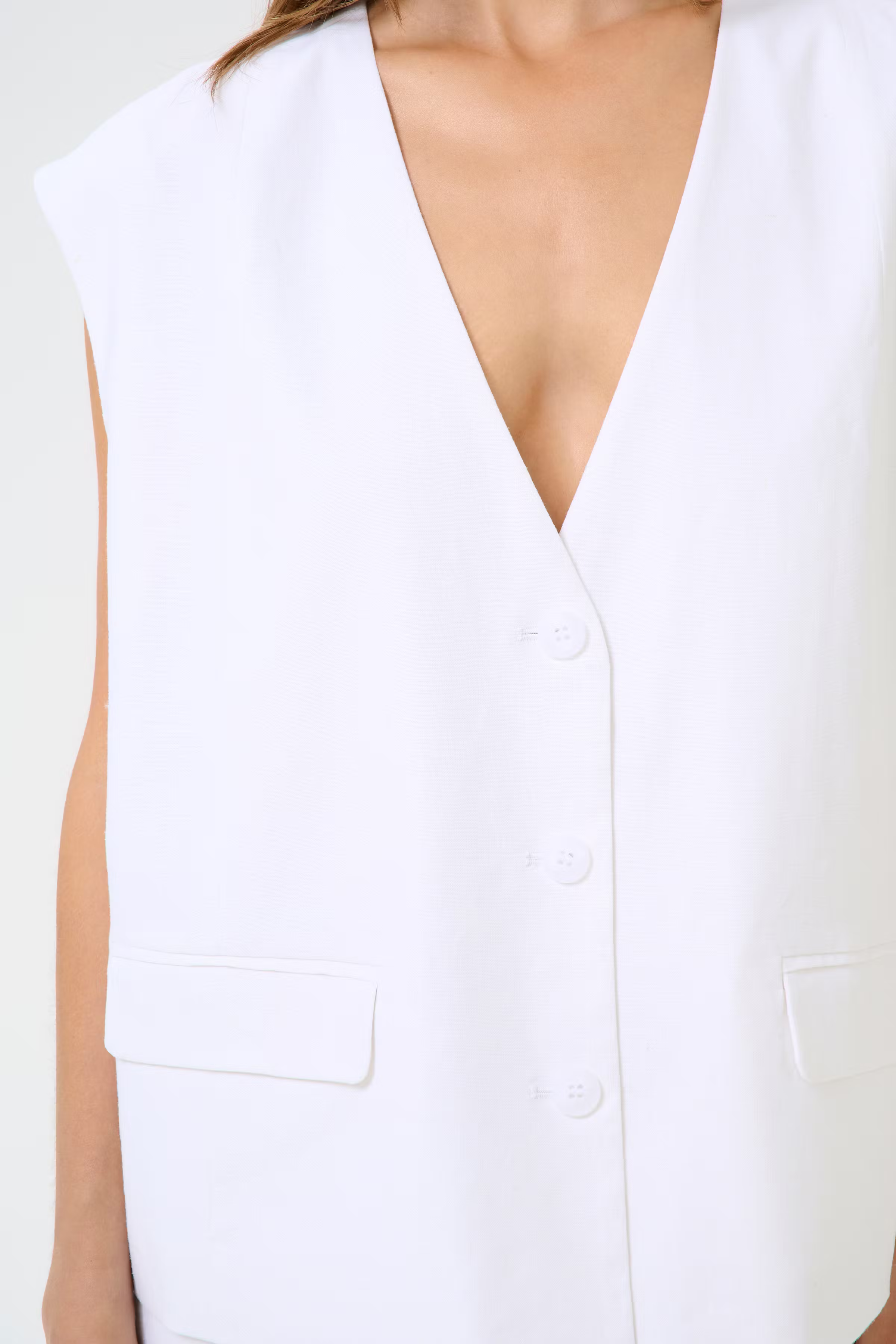 GZizza Leinen Weste LOOKBOOK DETAIL 10910239-110601