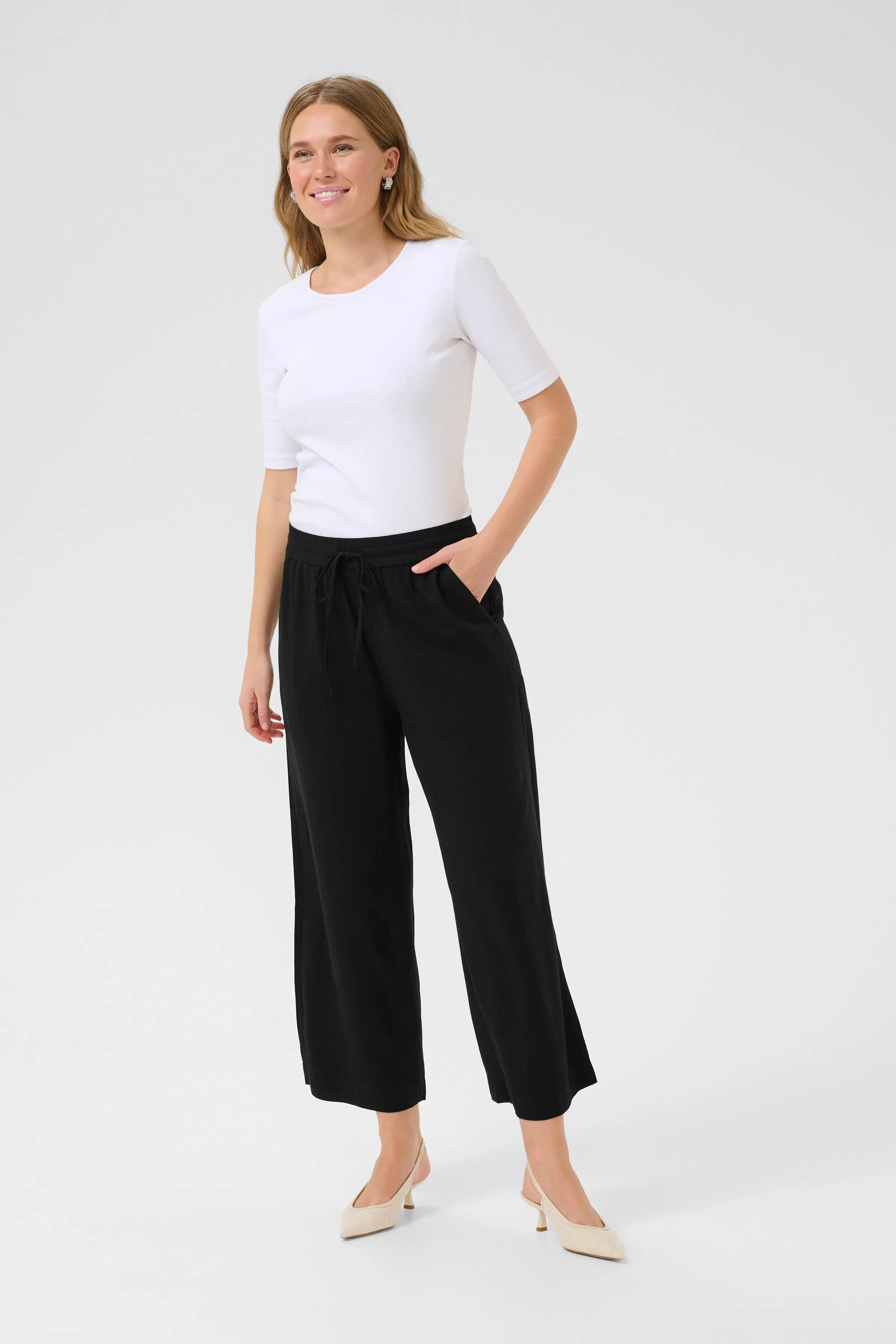 SimoniPW Trousers in after midnight stripe / blue cotton | BON'A PARTE