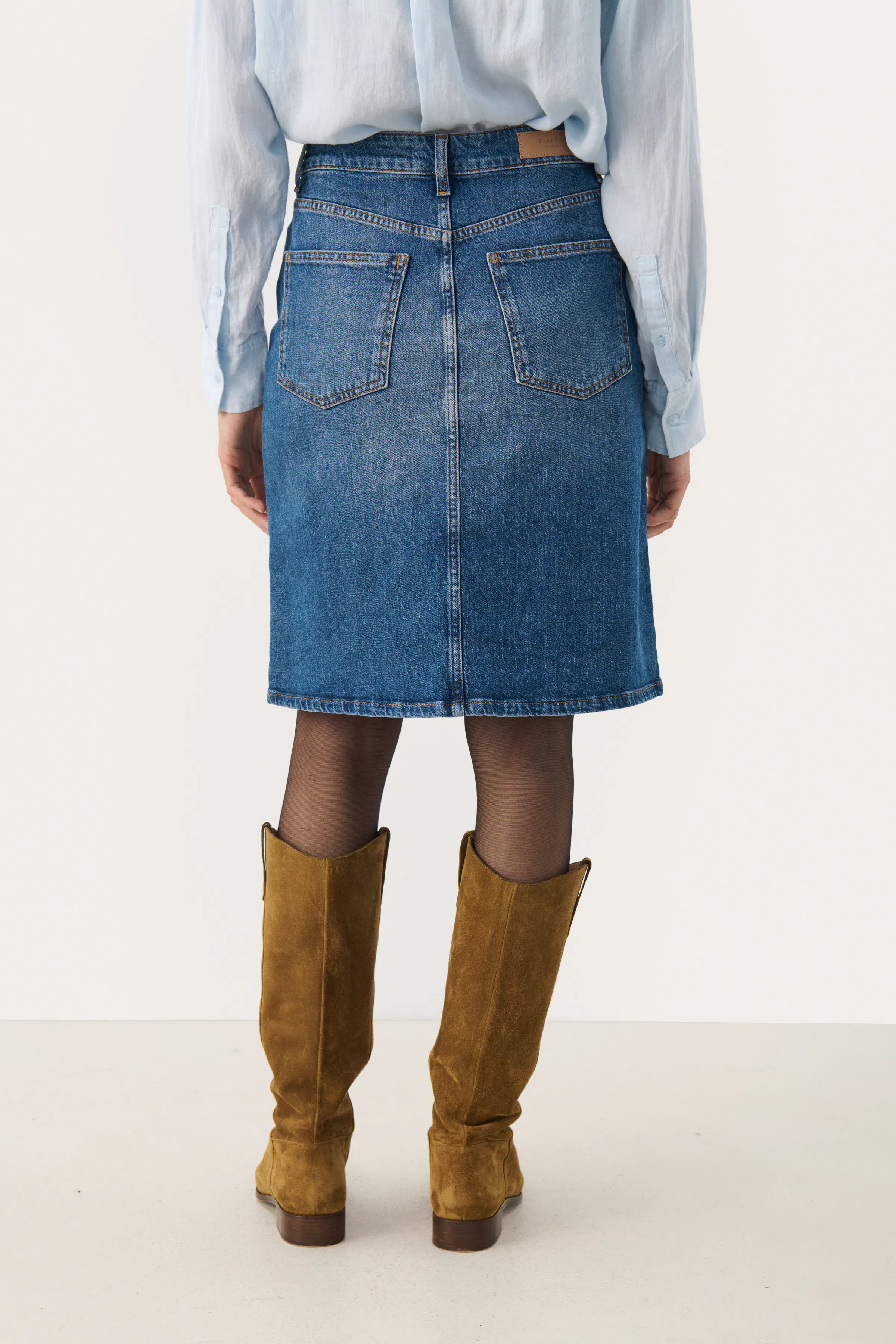 LejaPW Denim Nederdel LOOKBOOK BACK 30309336-300156