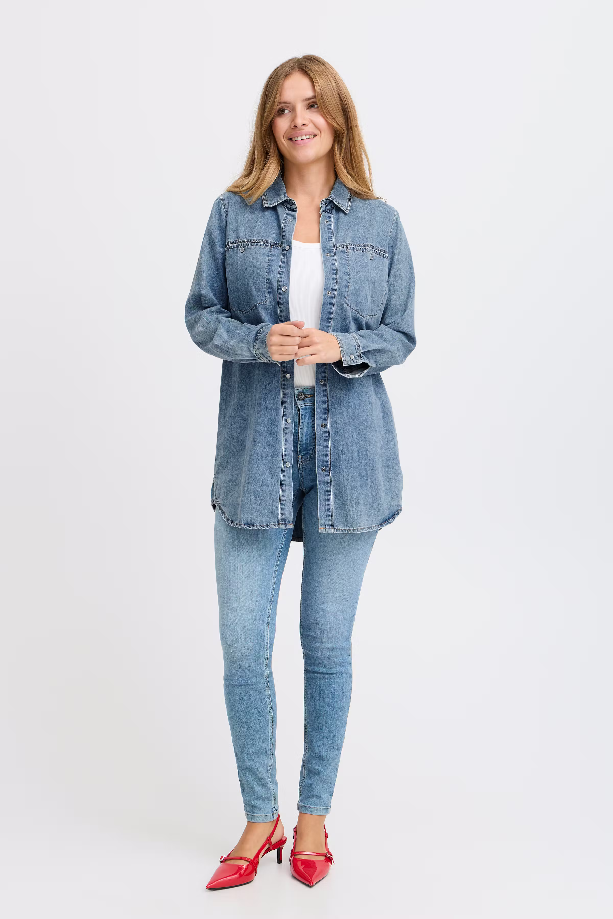 PZSYLVIE Denim shirt LOOKBOOK FRONT 50208695-200005