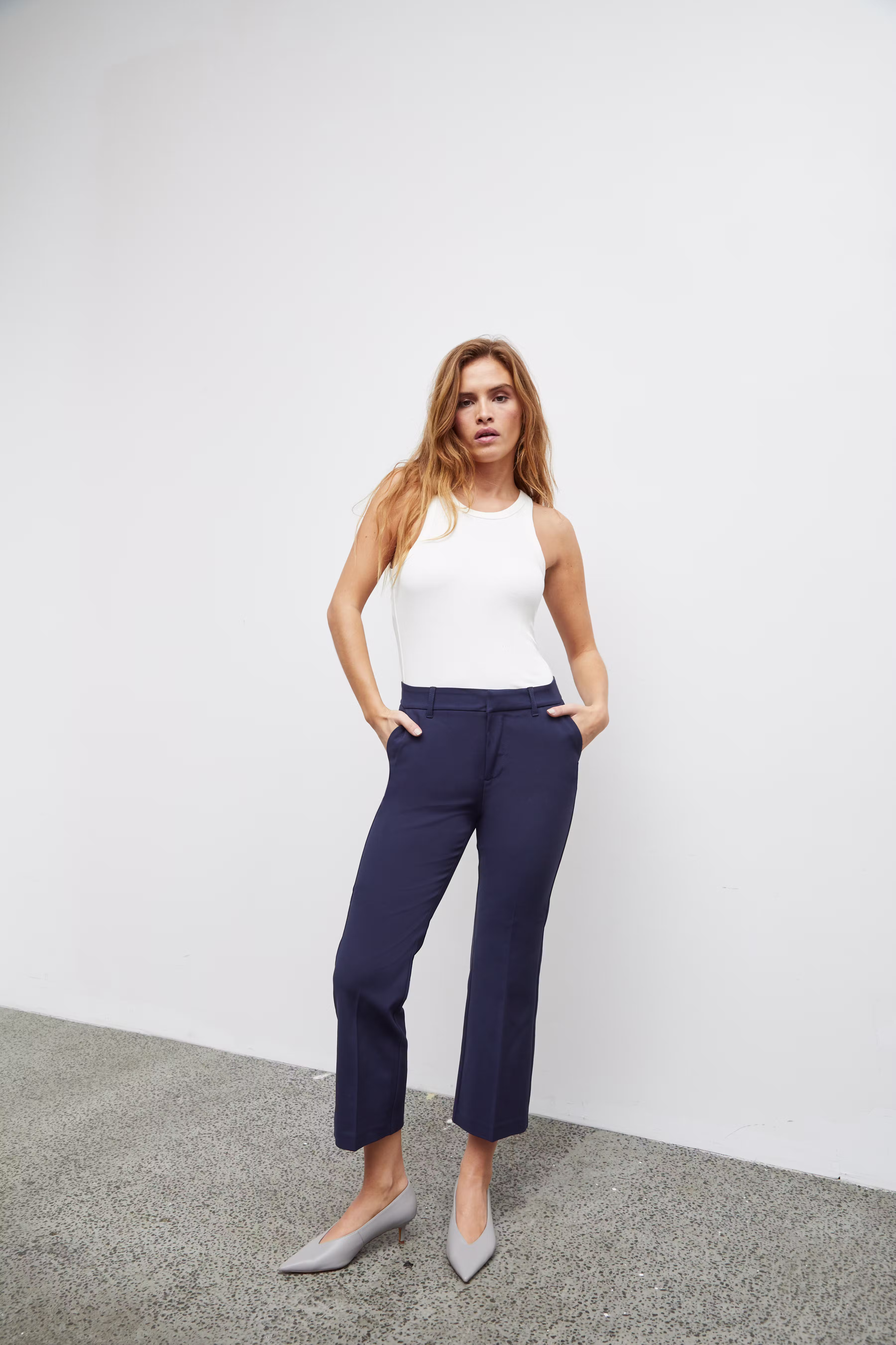 PZBINDY High Waist Kickflared Leg Bukser LOCATION NONE 50206520-194020
