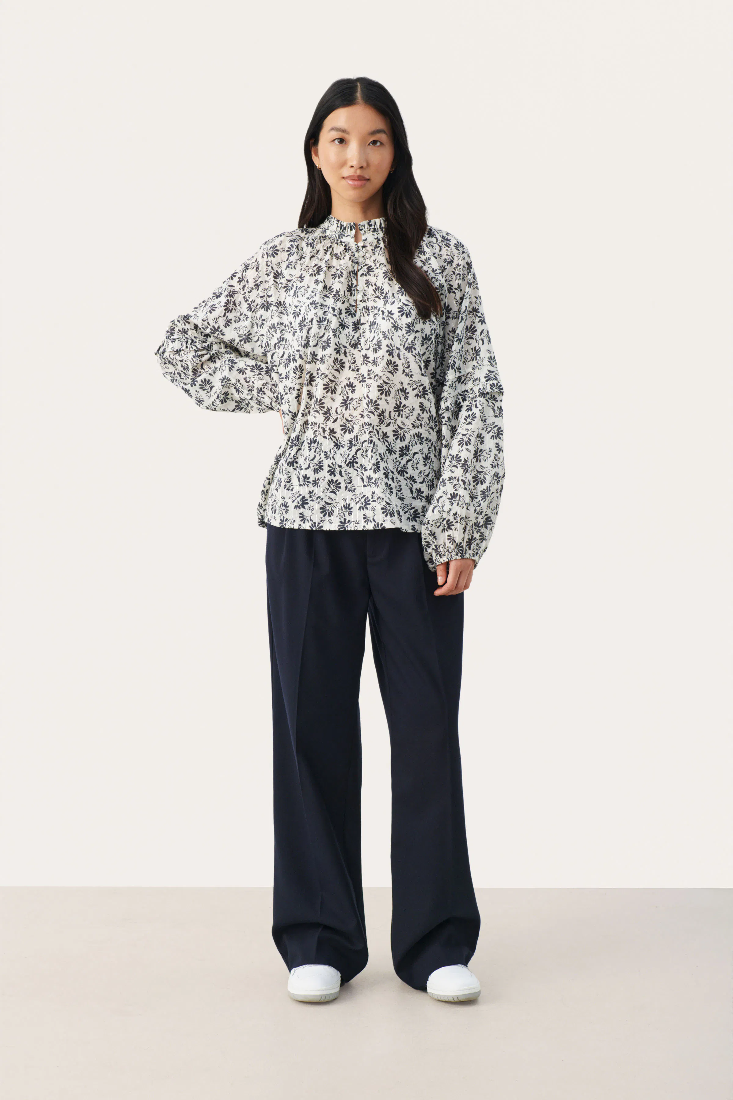 FlorraPW Bluse med flæser LOOKBOOK FRONT 30308282-302623