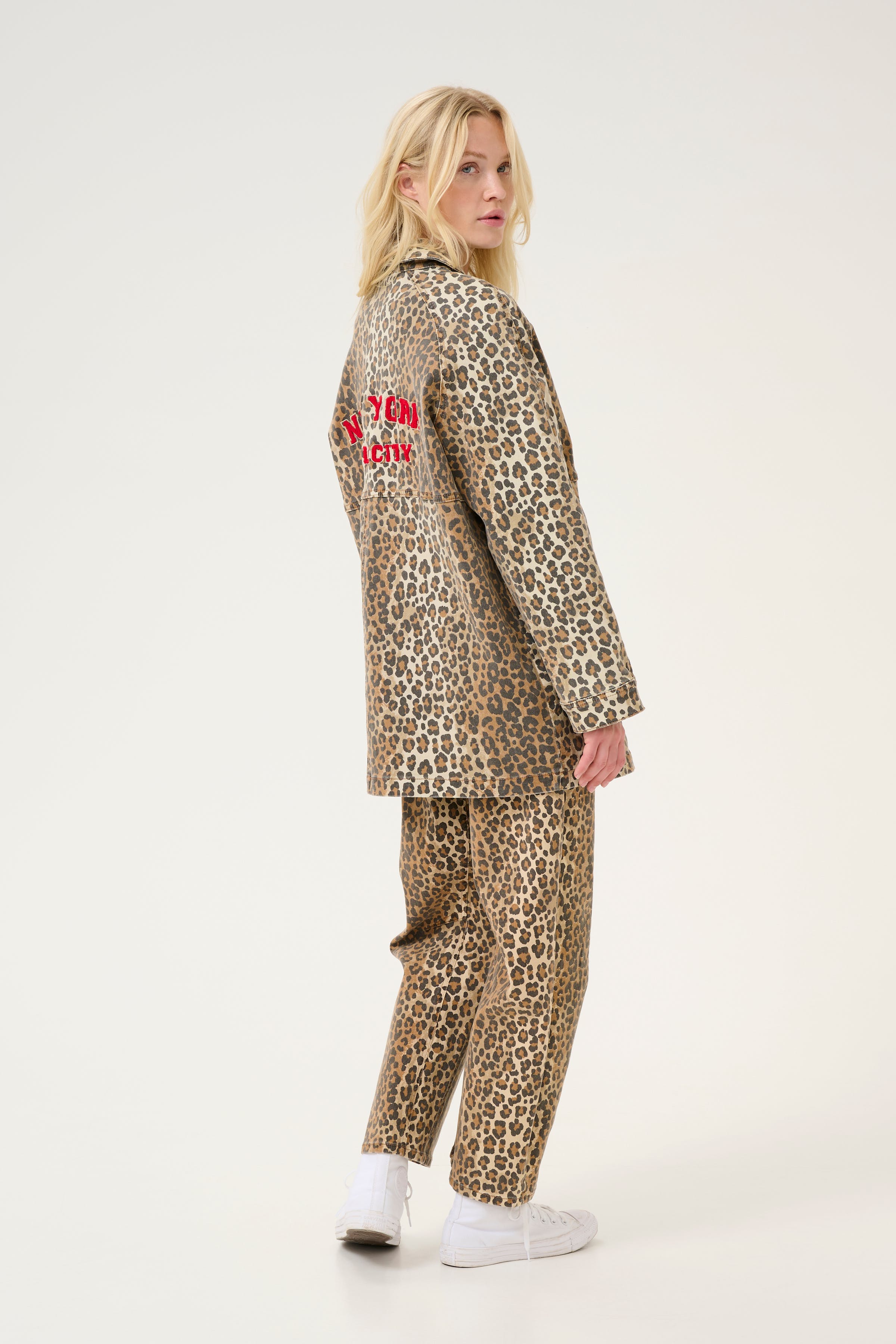 CUaliena Leopard Skjortajakke LOOKBOOK BACK 50111657-107355