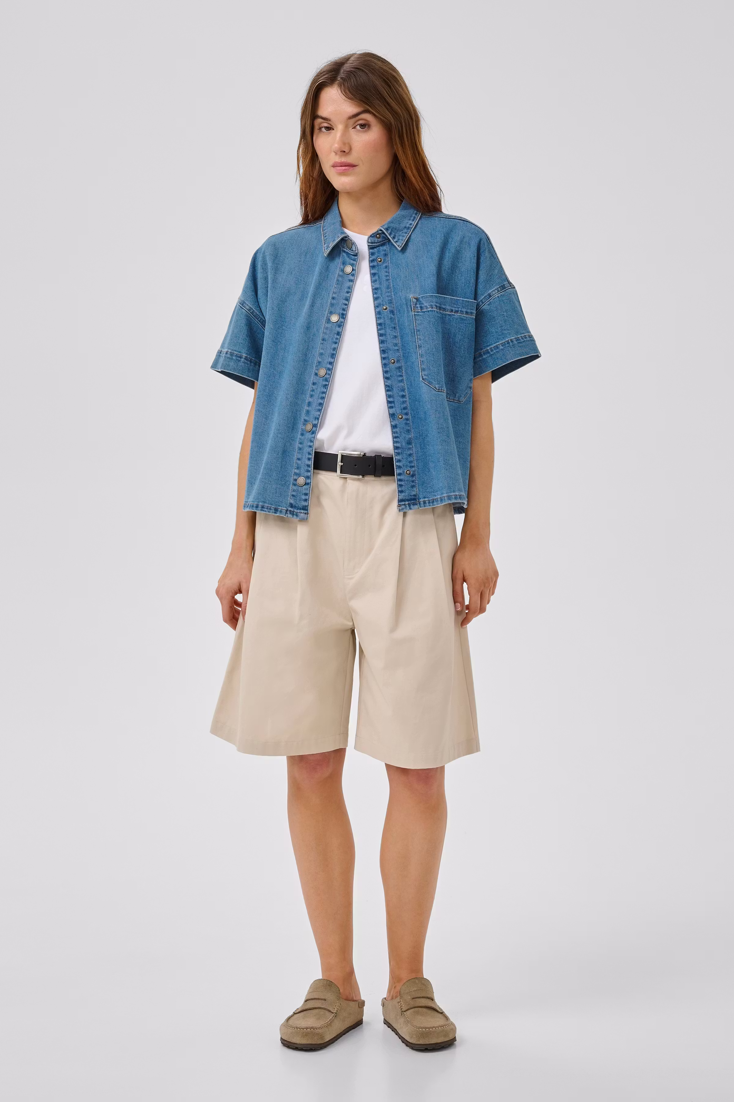 MWLinn Denimskjorte LOOKBOOK FRONT 10705461-100053