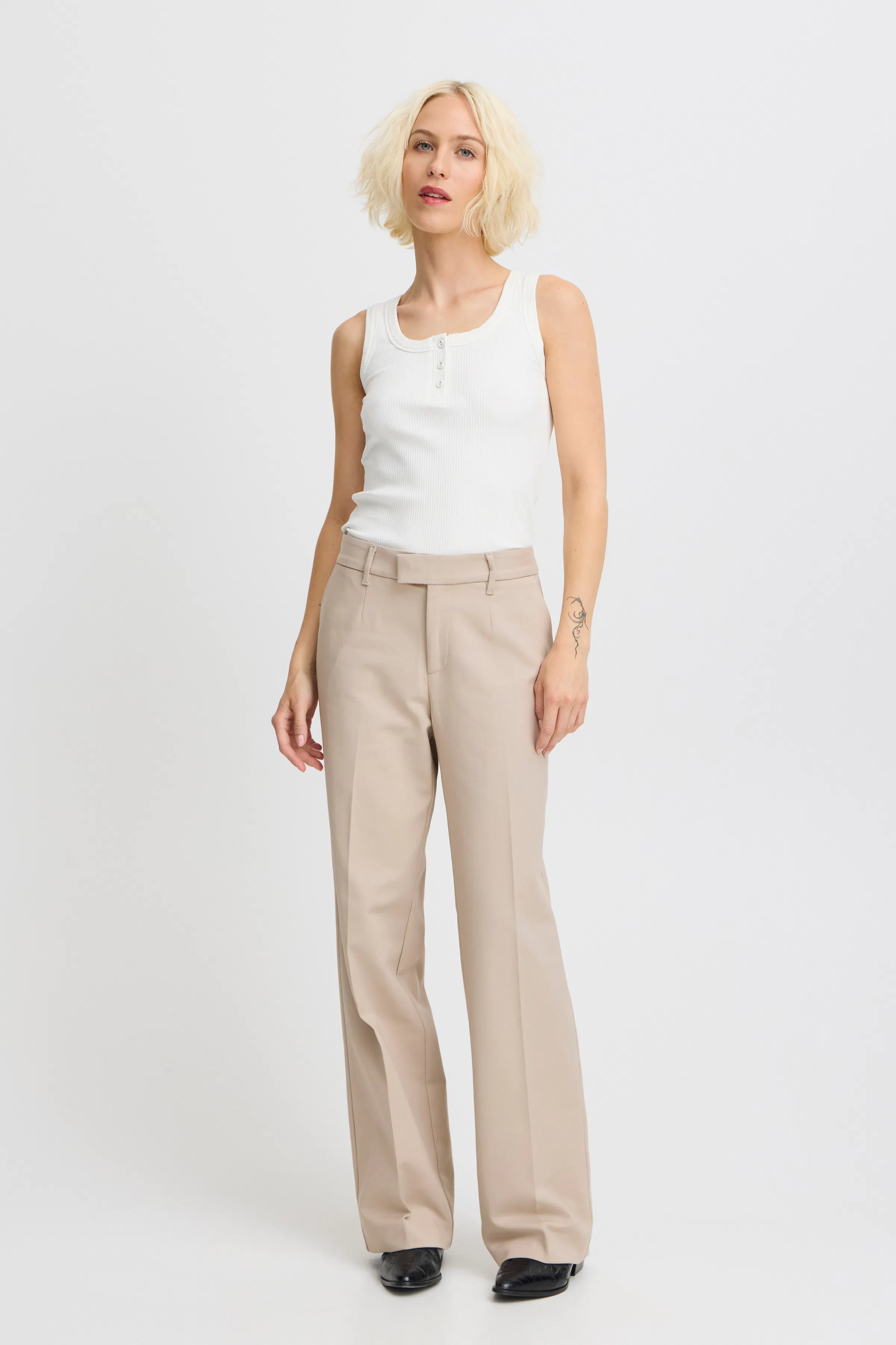 PZBINDY High Waist Wide Leg Bukser LOOKBOOK FRONT 50206519-161305