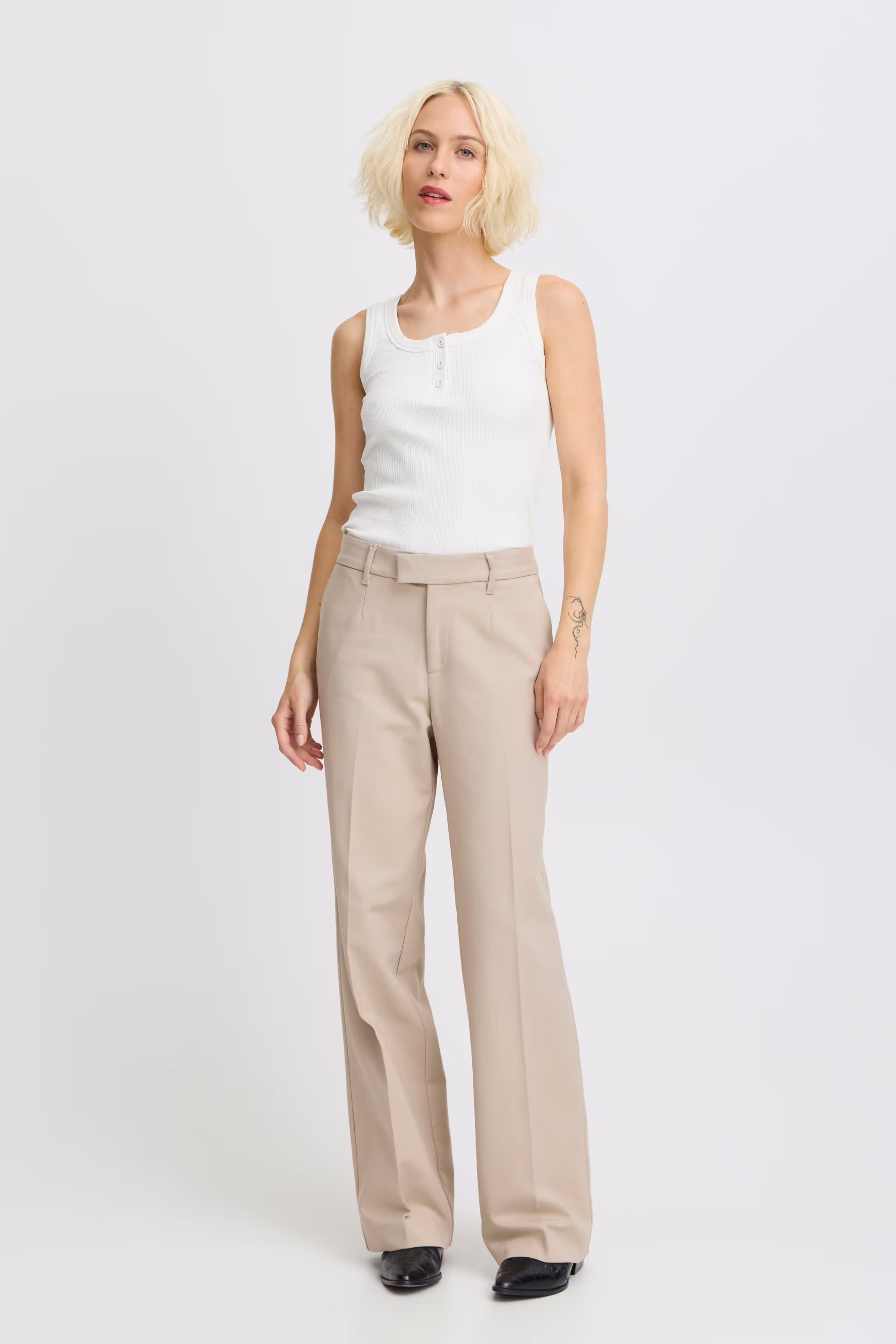PZBINDY High Waist Wide Leg Bukser LOOKBOOK FRONT 50206519-161305