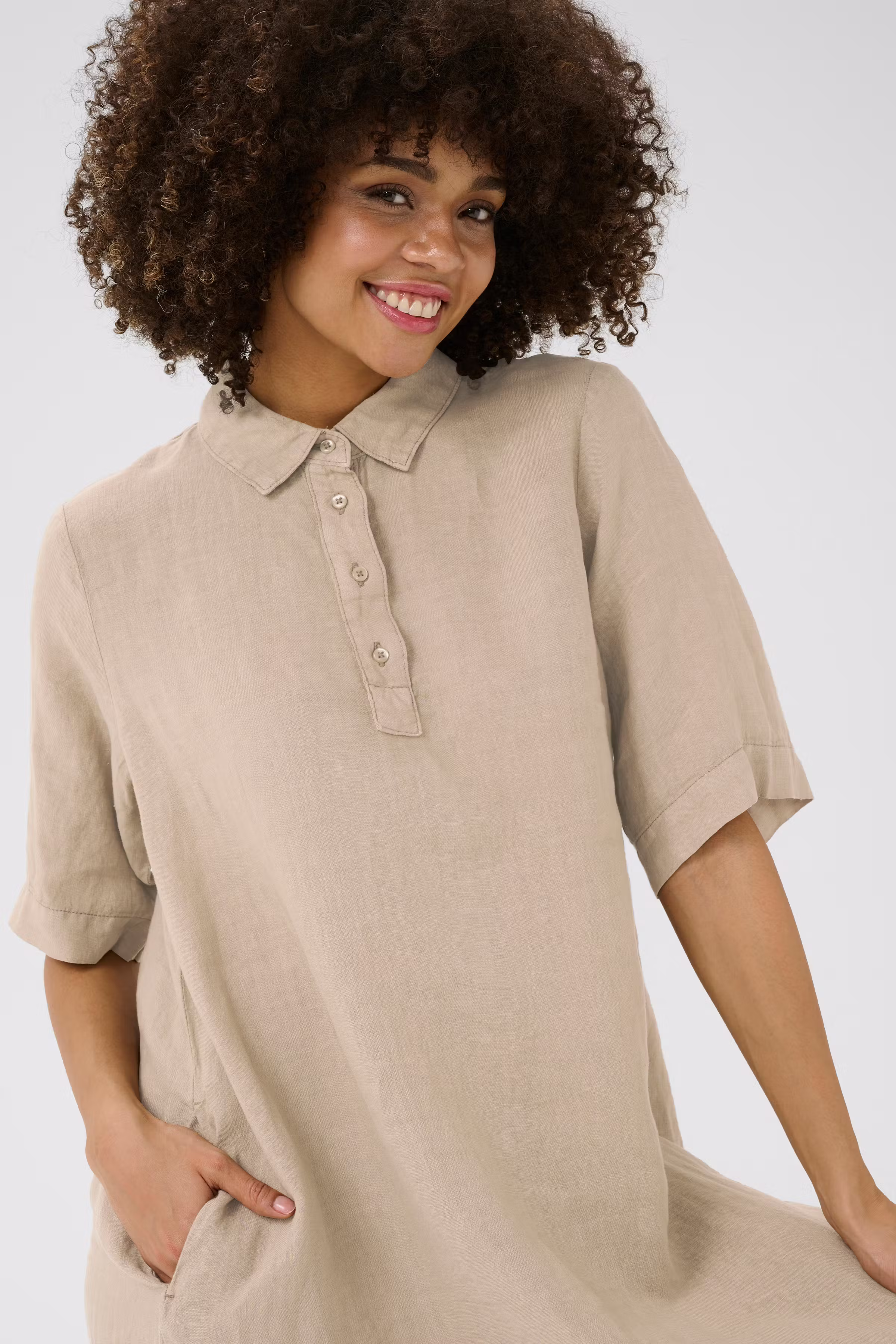 CUnyssa 100% Lin Kjole LOOKBOOK DETAIL 50111696-171009