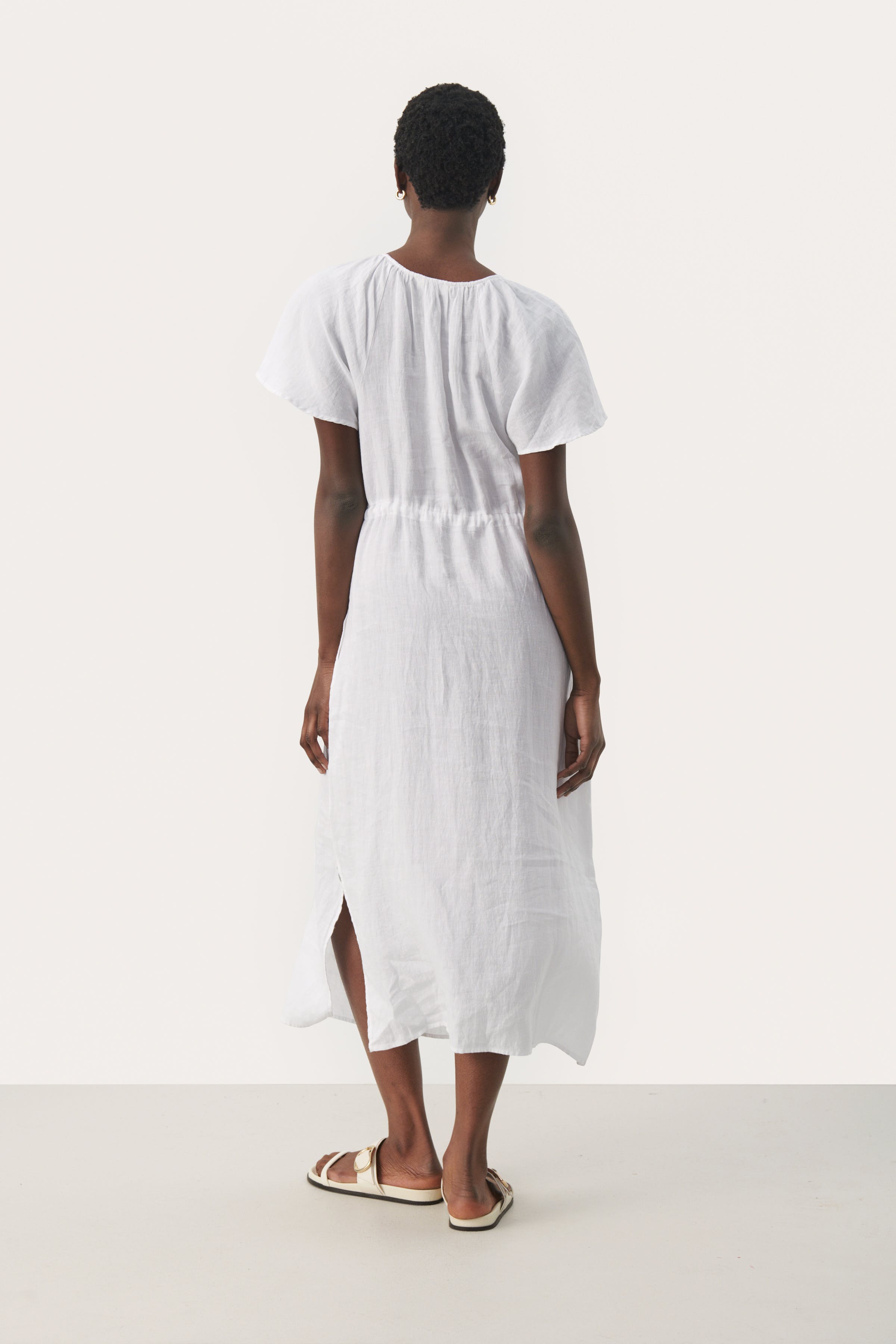 GeolinePW Lange linnen jurk LOOKBOOK BACK 30308590-110601