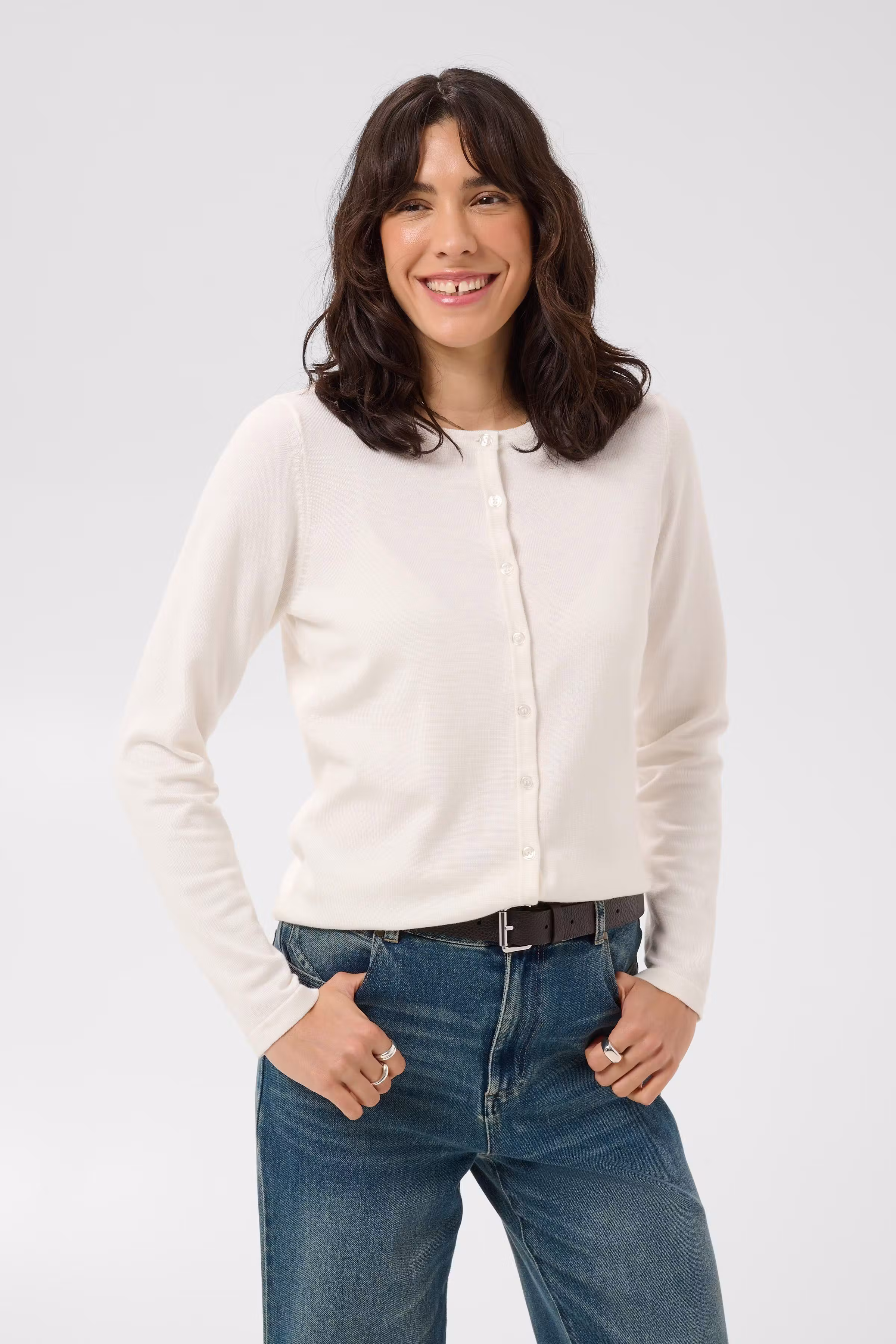 MilaSZ R-Neck Cardigan LOOKBOOK FRONT 30500005-110605