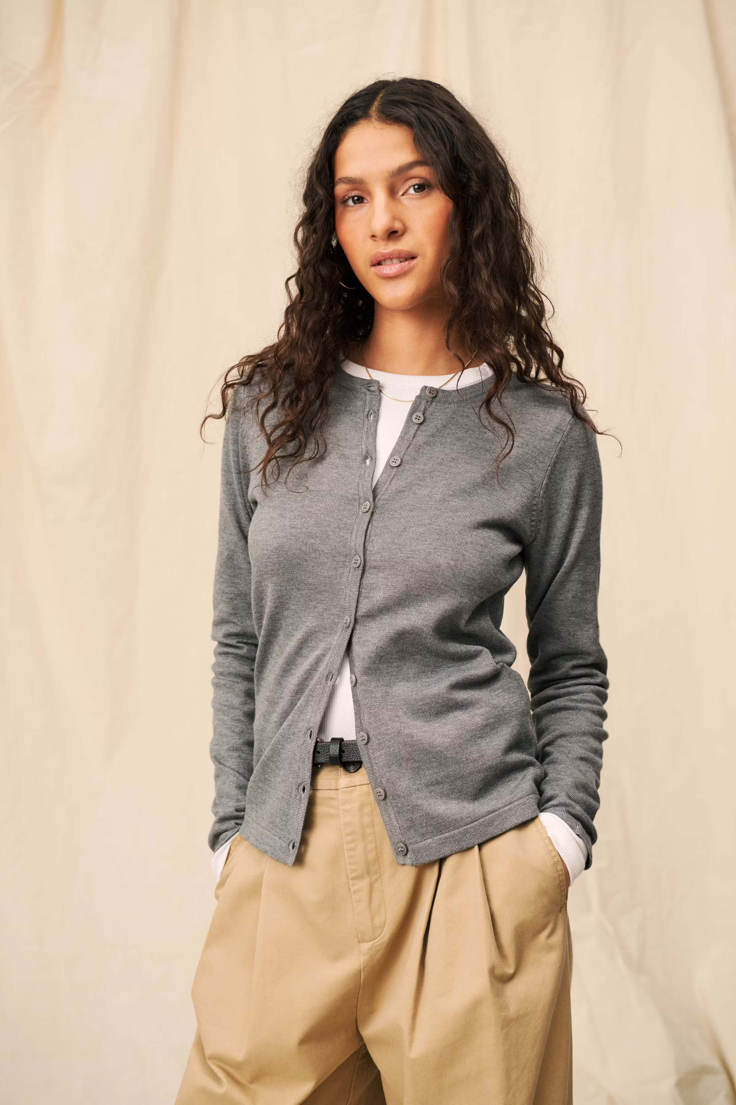 MilaSZ R-Neck Cardigan LOCATION NONE 30500005-1739141