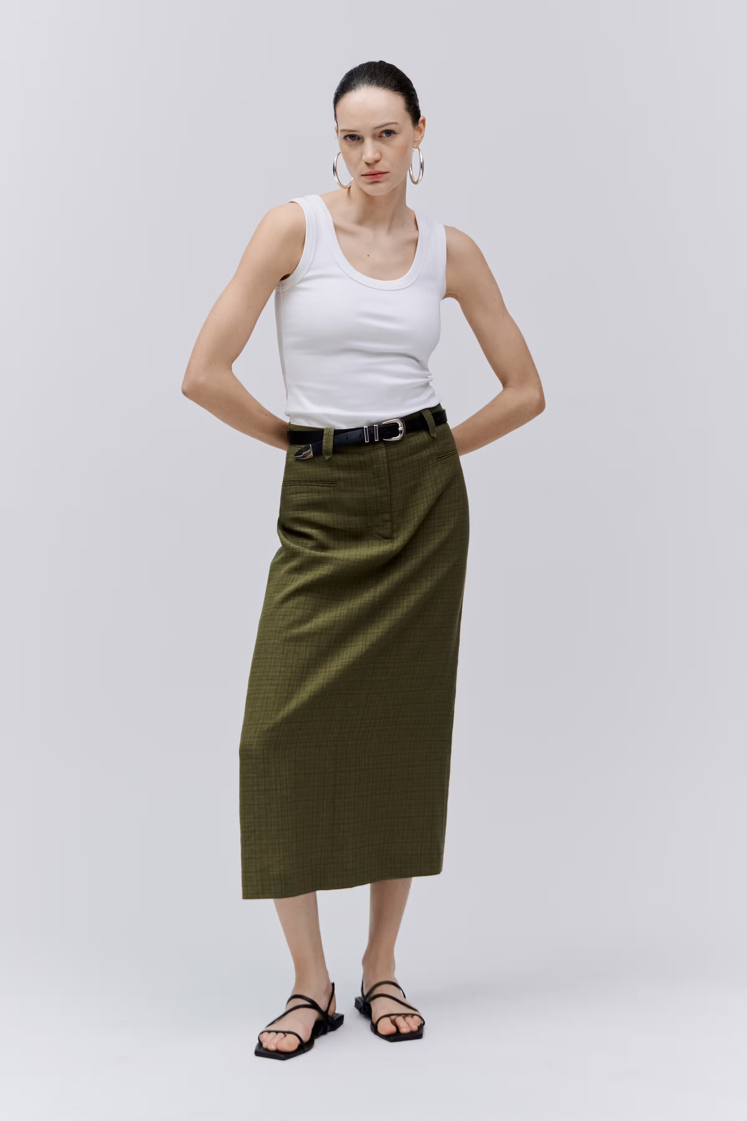 IOSONIA Kjol LOOKBOOK FRONT 30600652-GR519