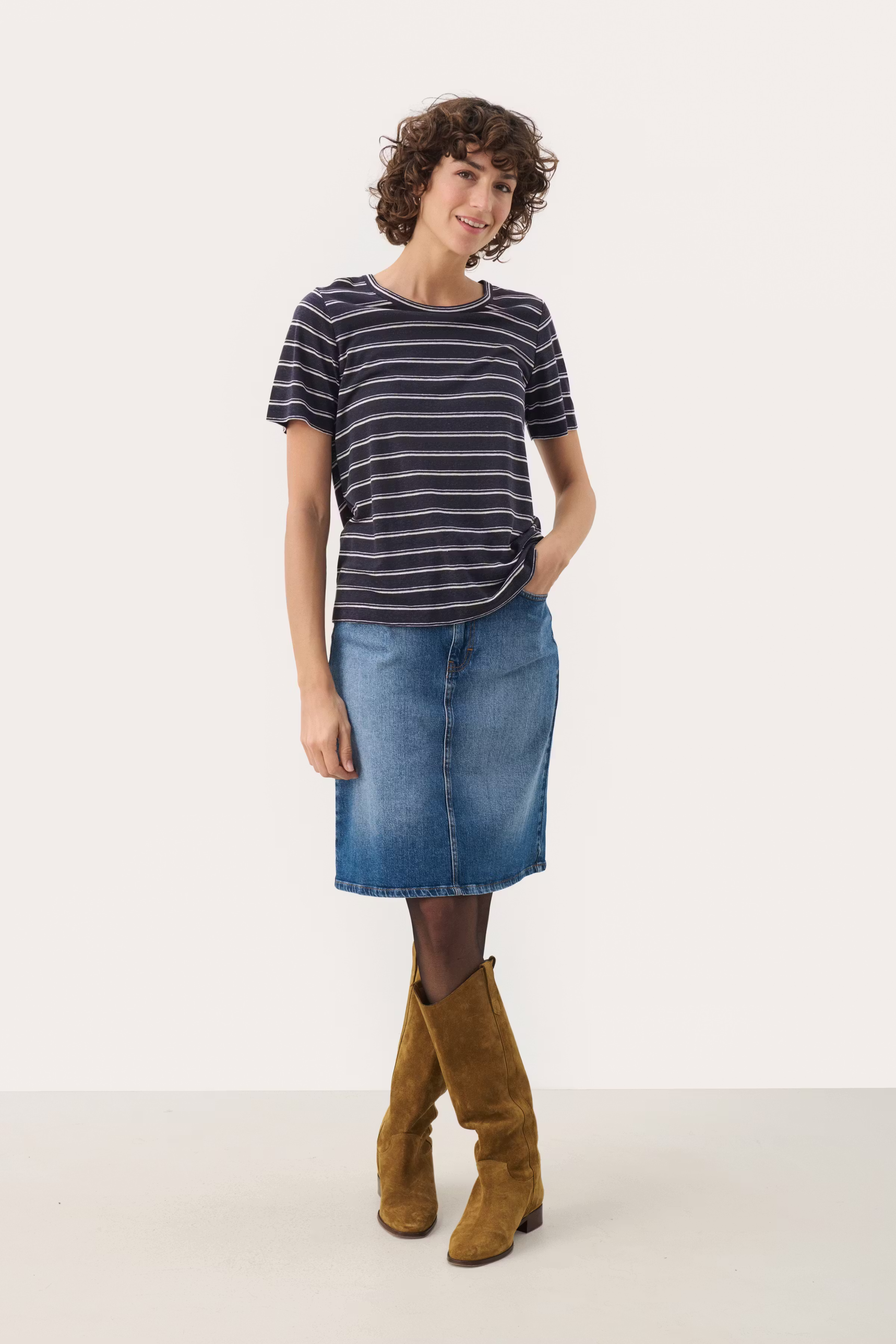 NacimaPW Leinenmischung T-shirt LOOKBOOK FRONT 30309416-303589