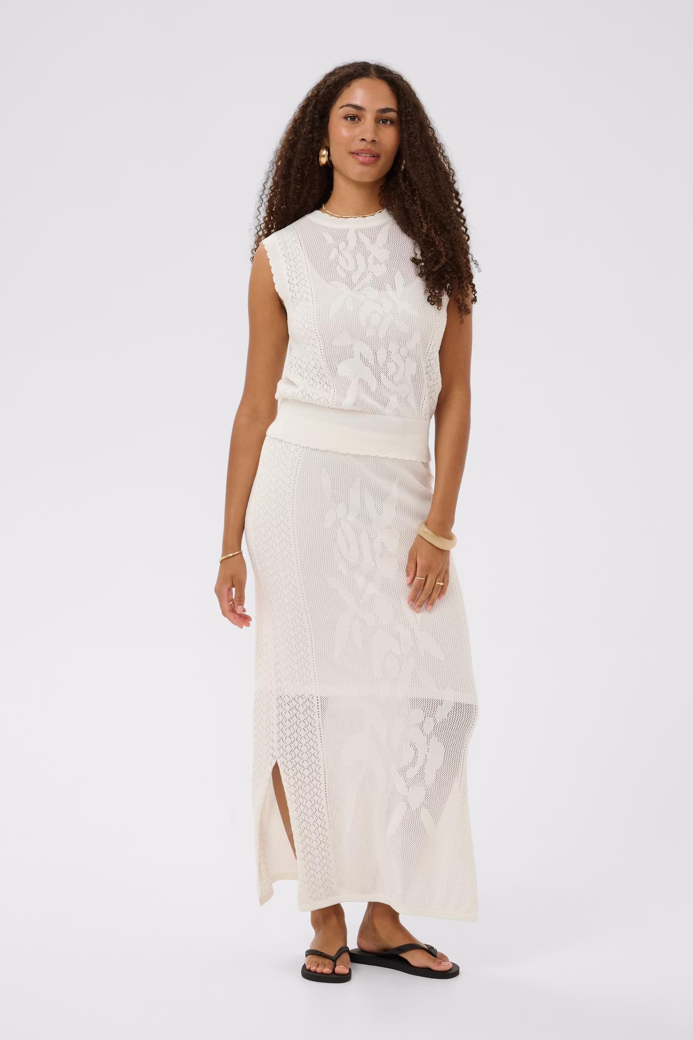 CROluki Strikket vest LOOKBOOK FRONT 10615024-110602