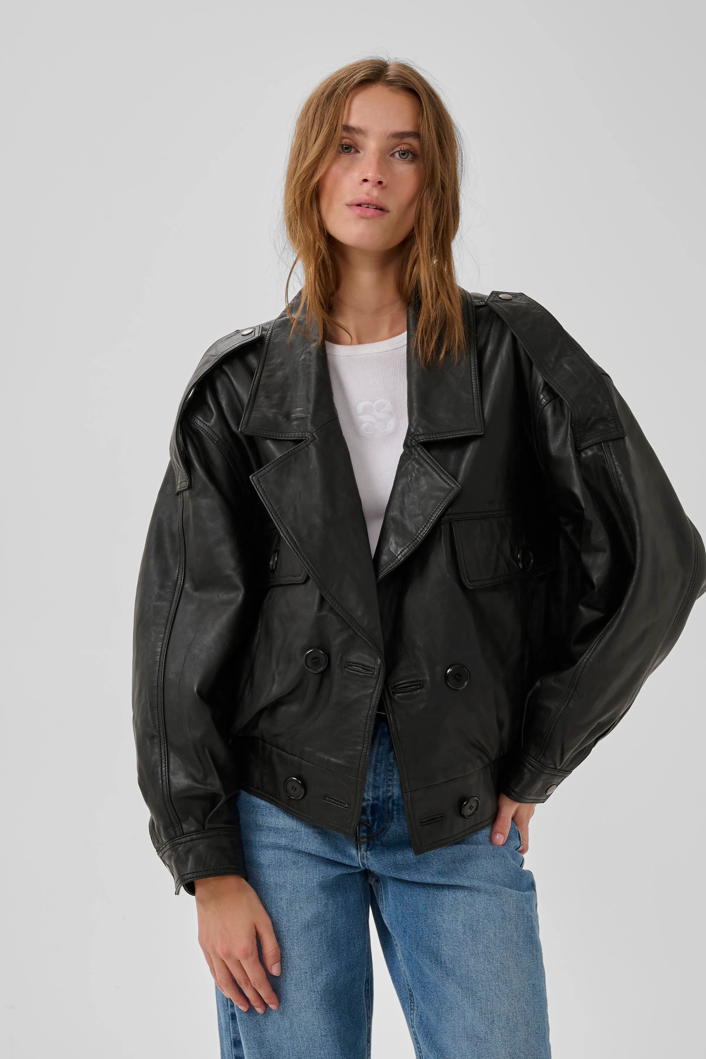 ジャケット・アウター style eyes M86101 leather jacket 36 AkelaMW Leather jacket in delicioso / brown lamb leather